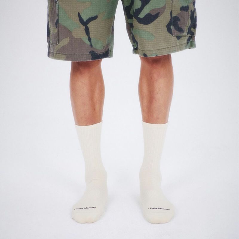 IHM MEN Crew Socks Ivory