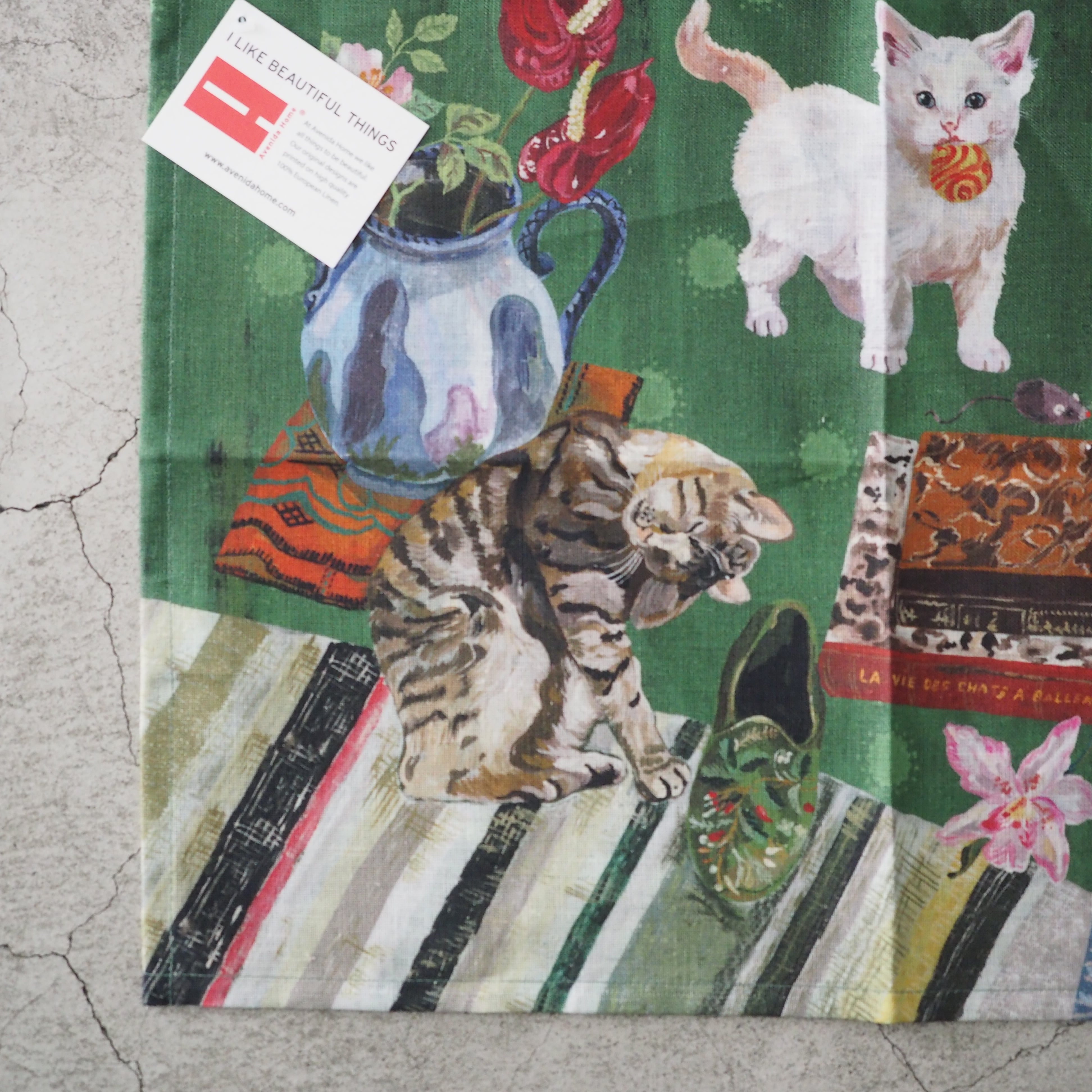 Nathalie Lete Les Chats Tea Towel