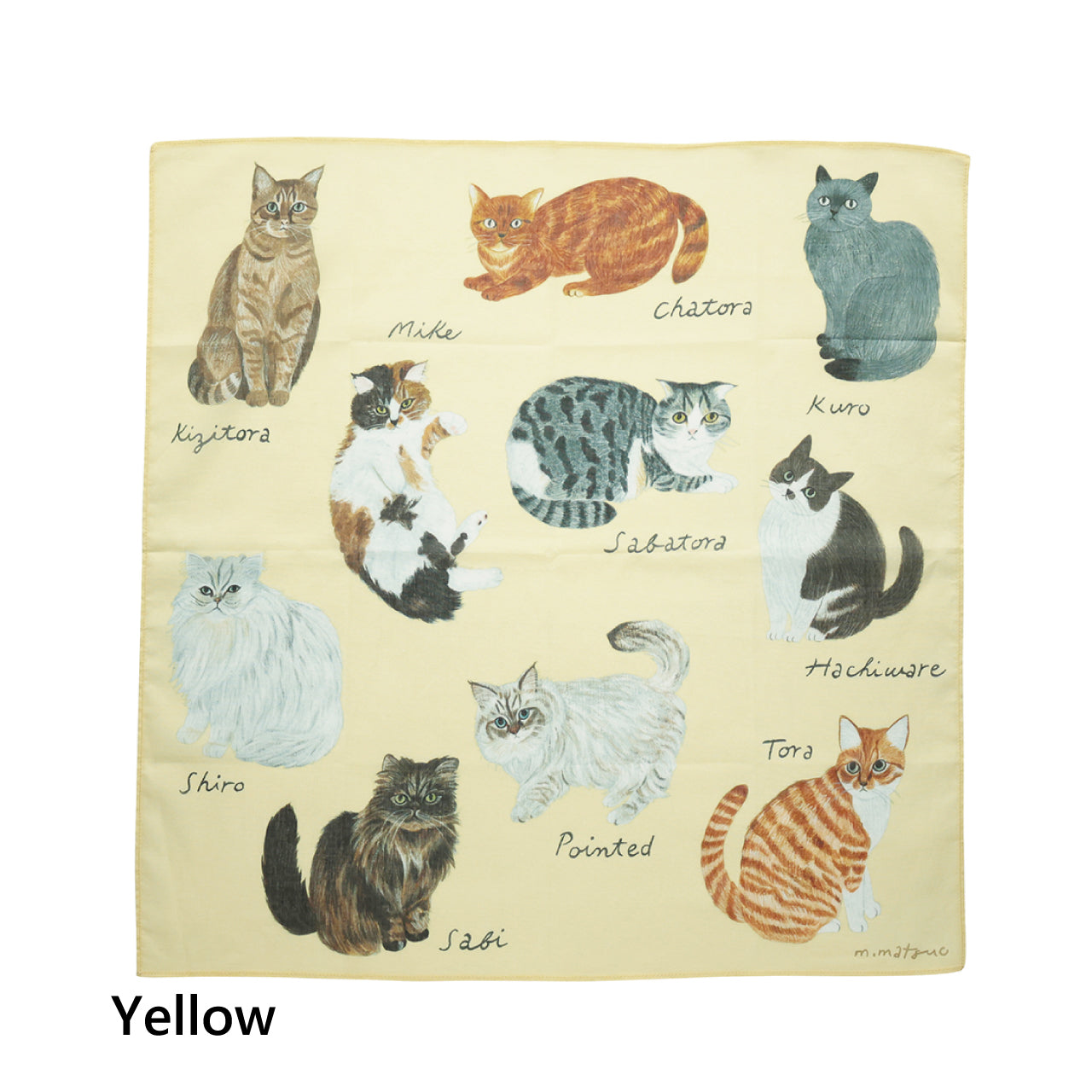 Matsuo Miyuki Handkerchief Cat