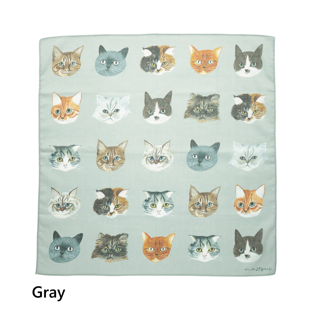Matsuo Miyuki Handkerchief Cat