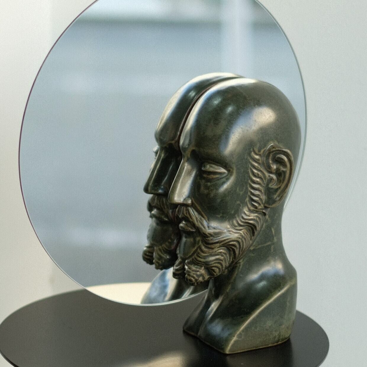 AS POTTERY MAN with mirror