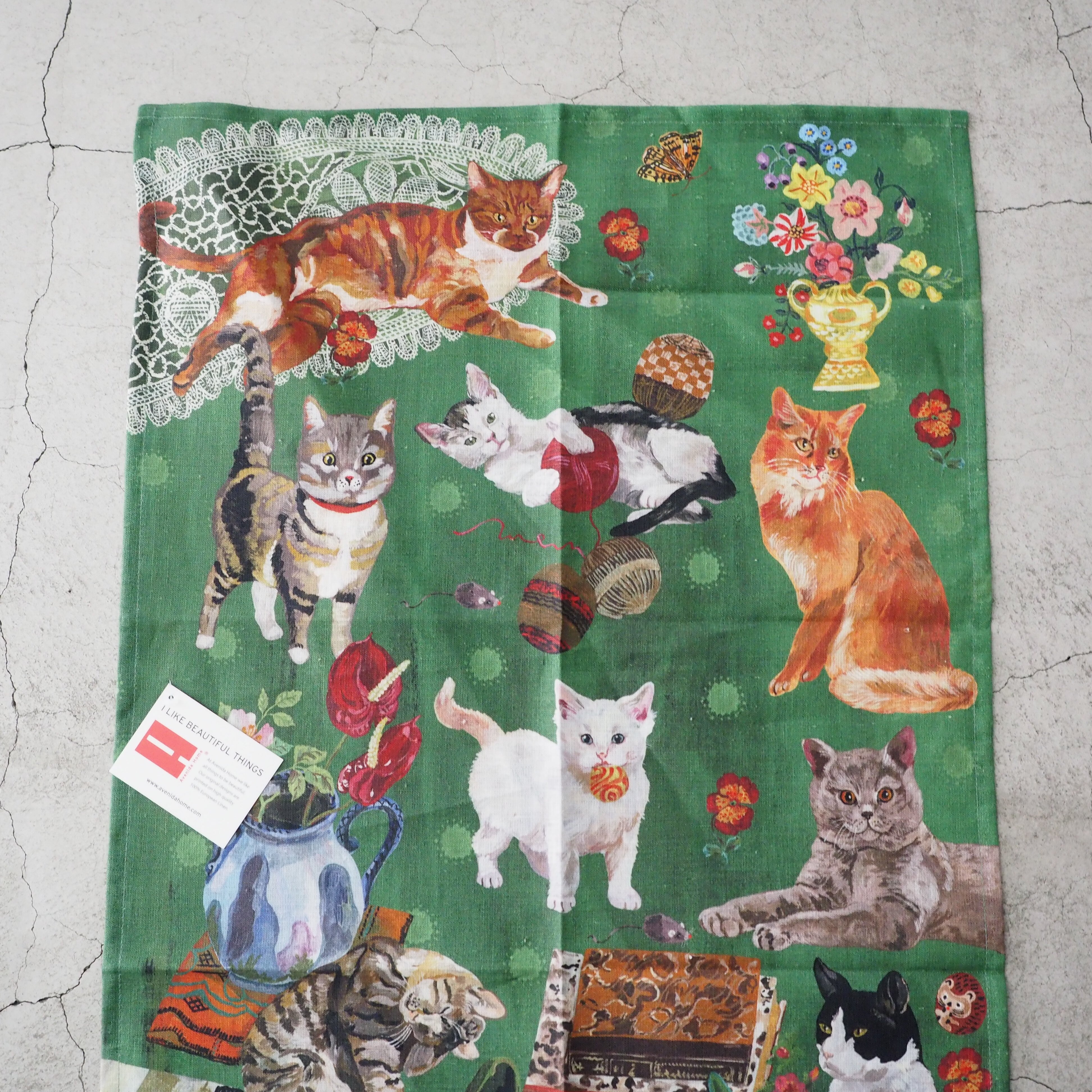 Nathalie Lete Les Chats Tea Towel