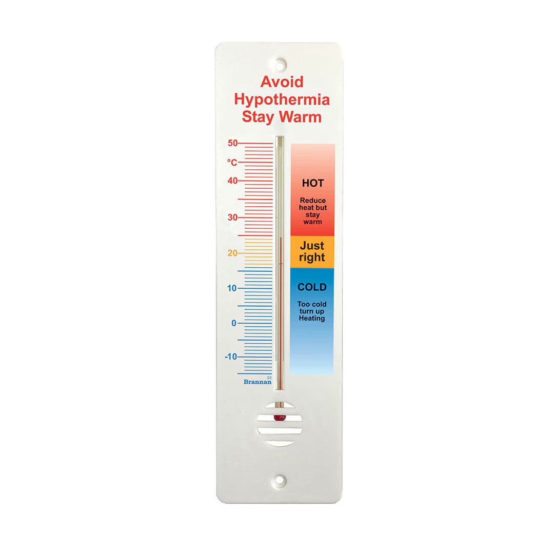 Plastic Wall Thermometer 255mm Comfort