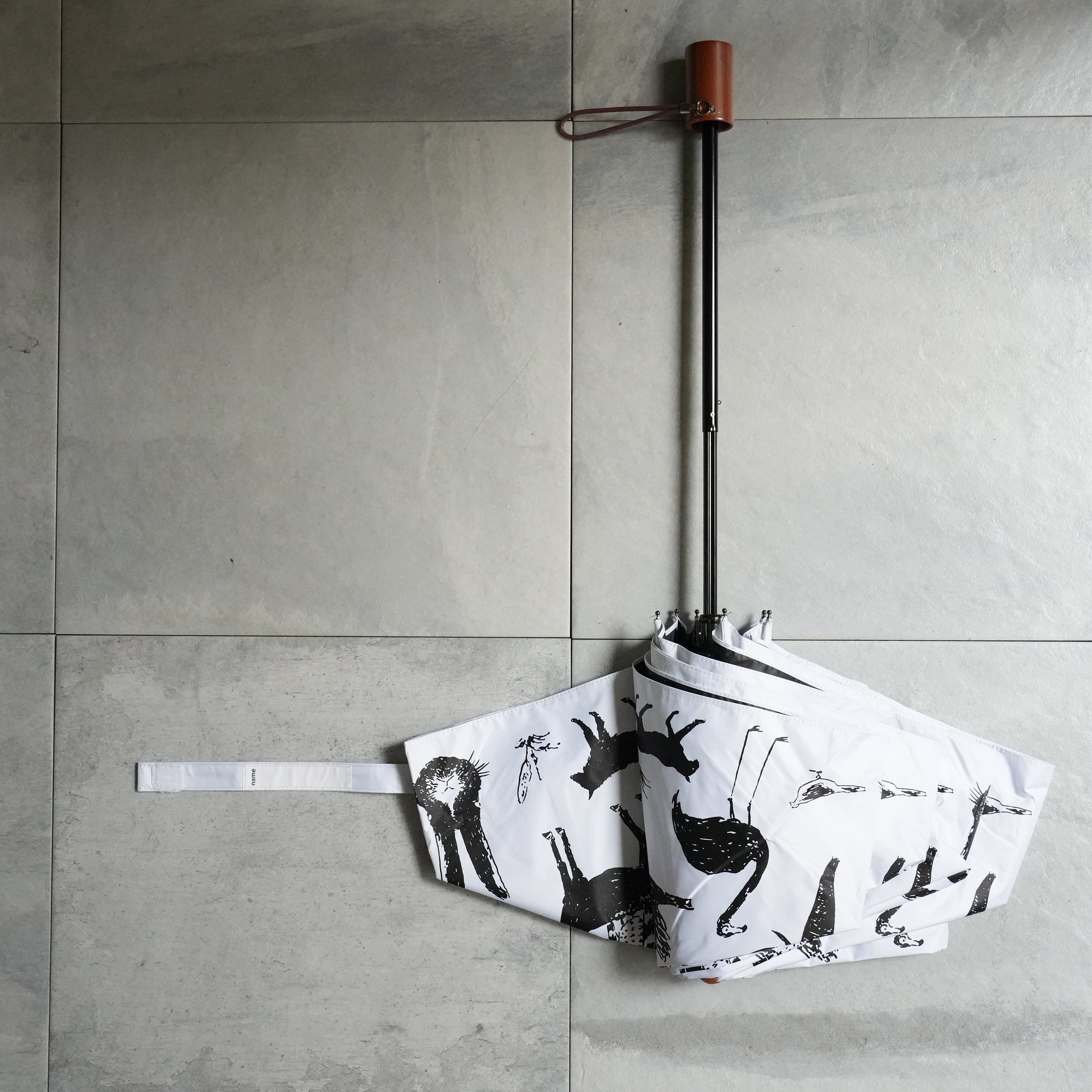 Sunshade Folding Umbrella Zoo White