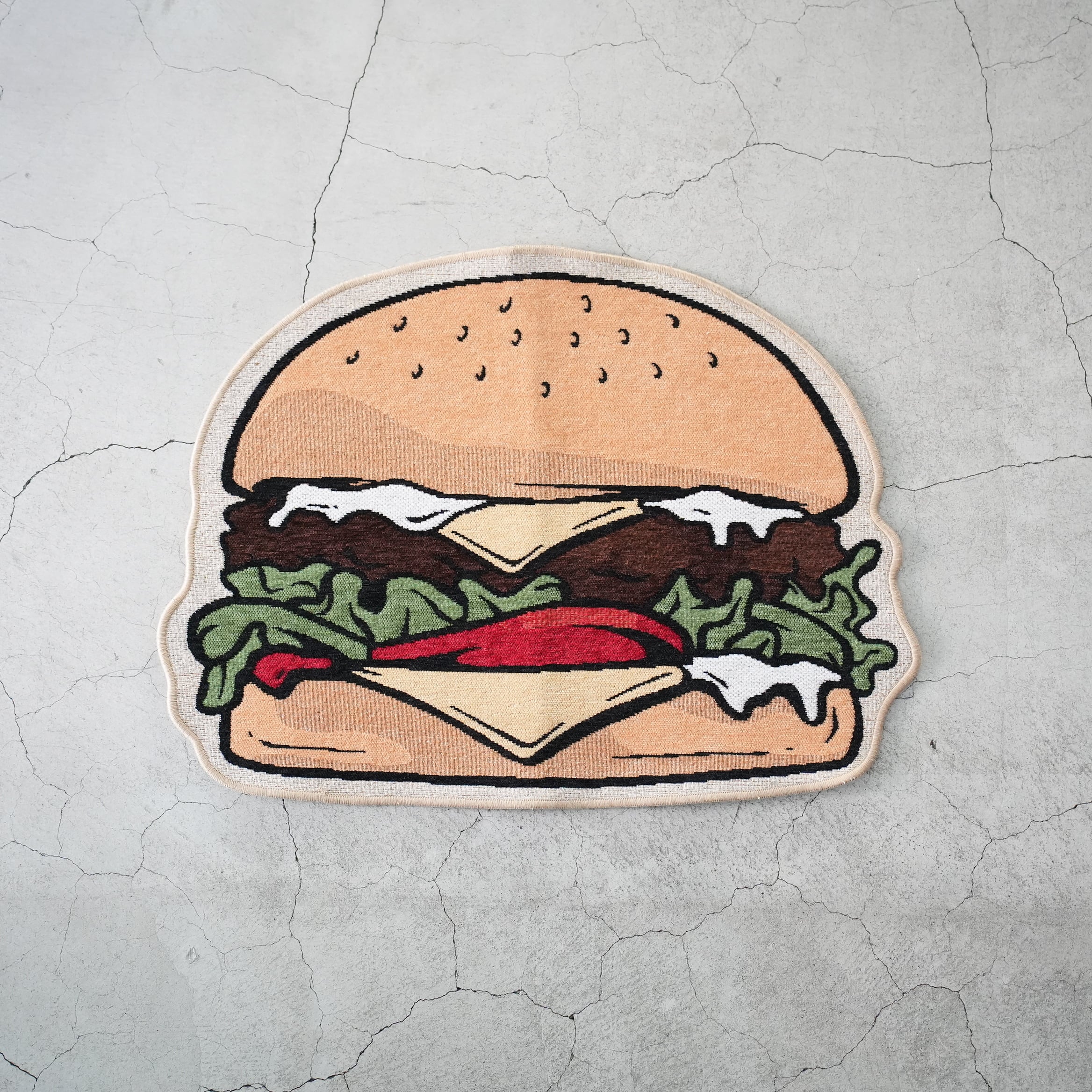 Motif Rug Mat Hamburger Medium