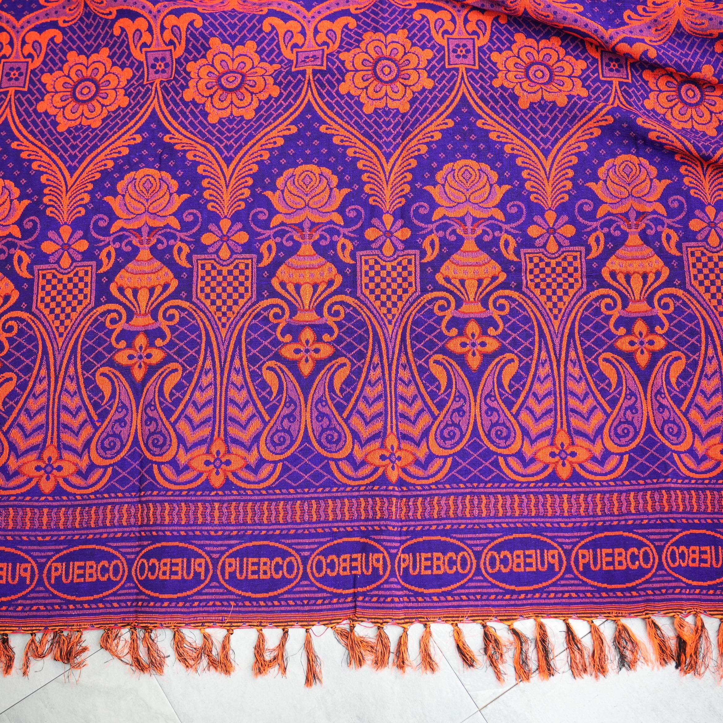 Reversible Jacquard Rug Navy Blue