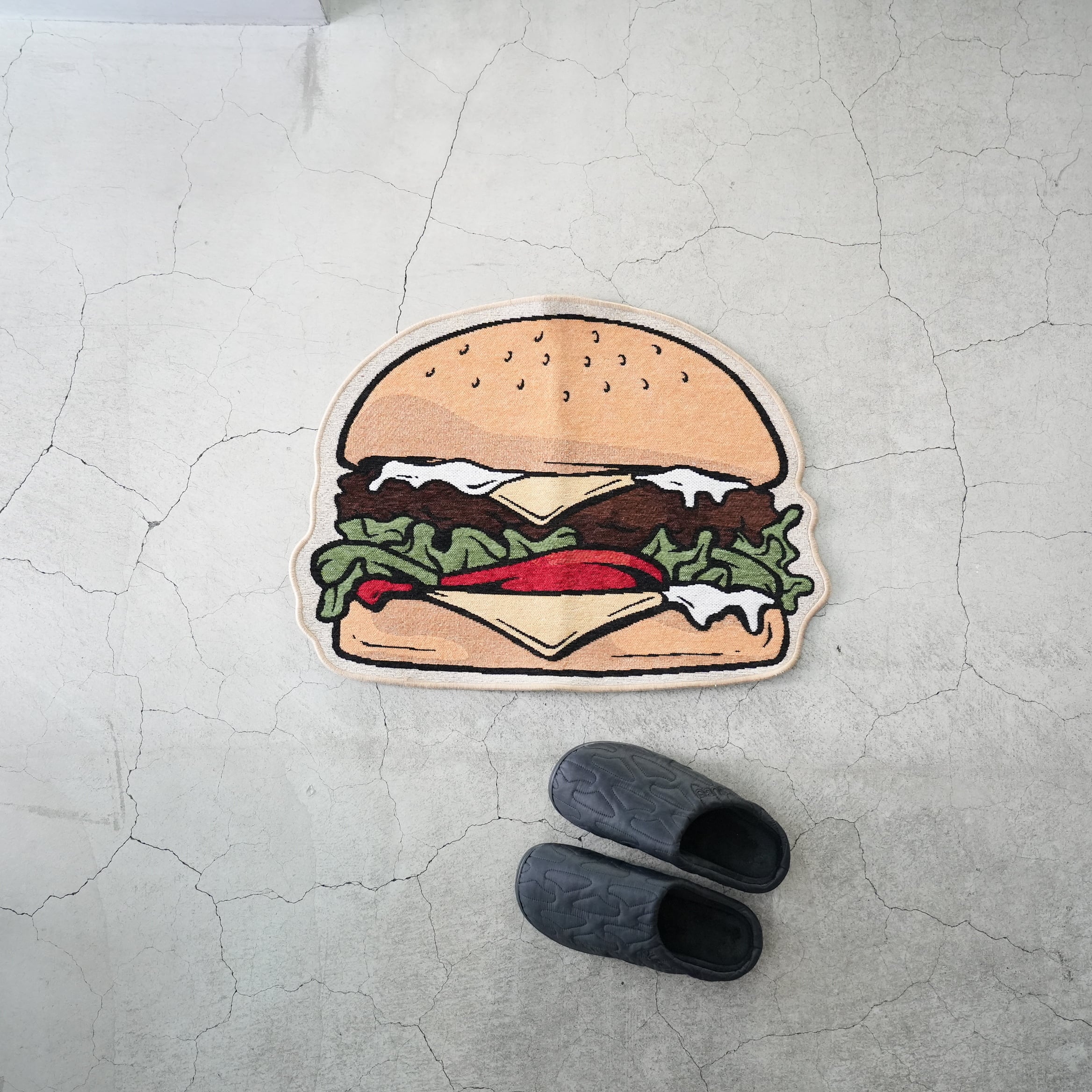 Motif Rug Mat Hamburger Medium