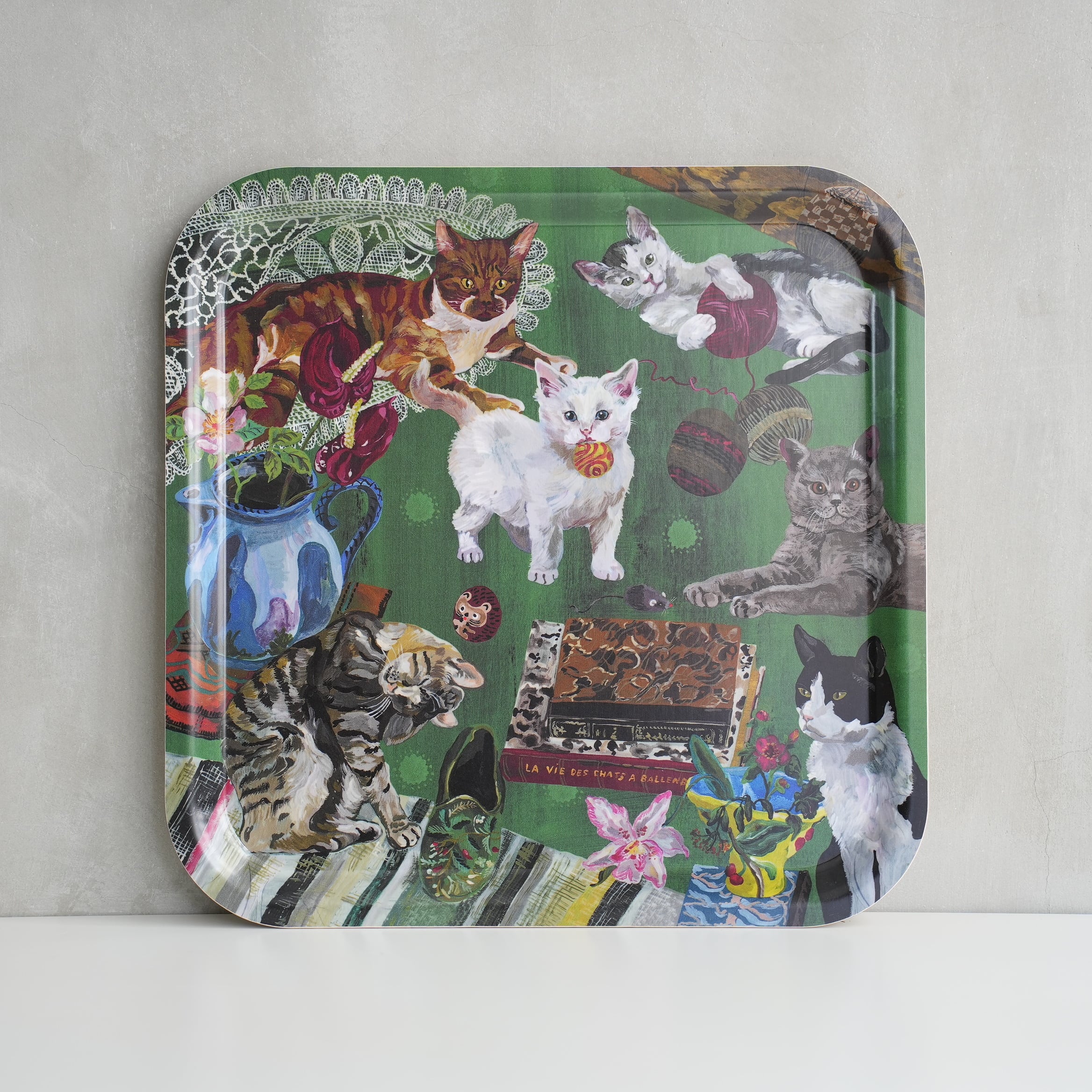 Nathalie Lete Les Chats Square Tray