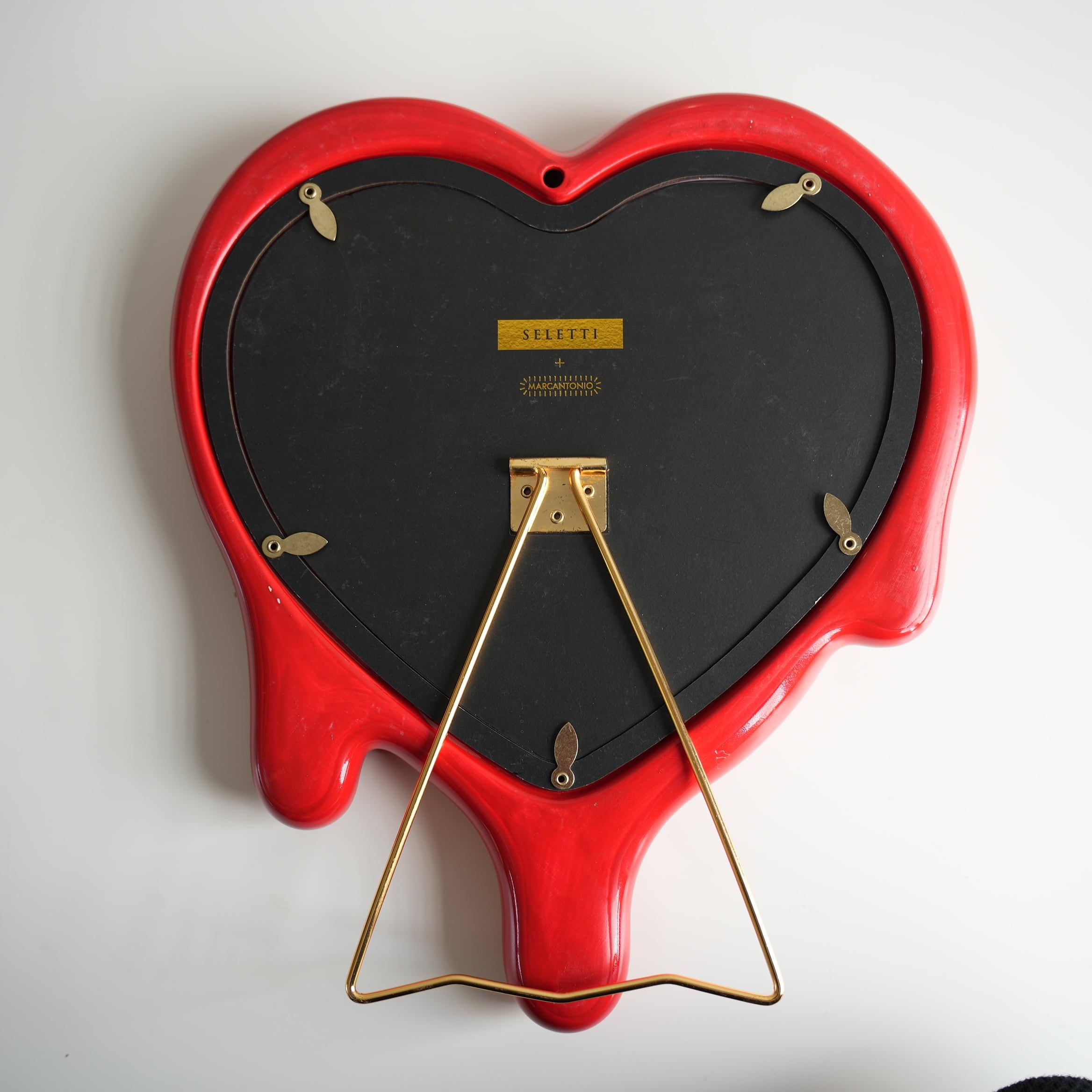 Melted Heart Red Mirror and Photo Frame