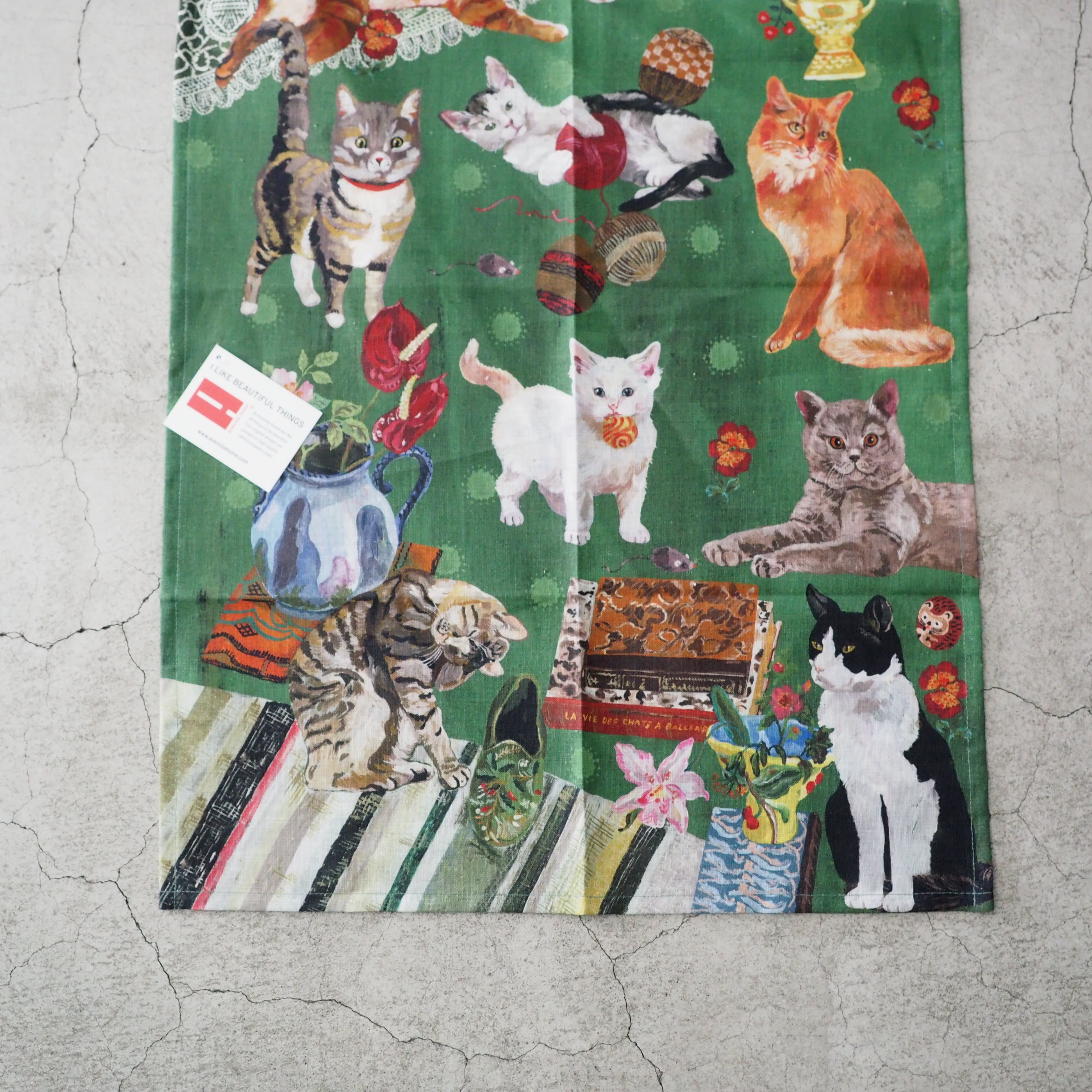Nathalie Lete Les Chats Tea Towel