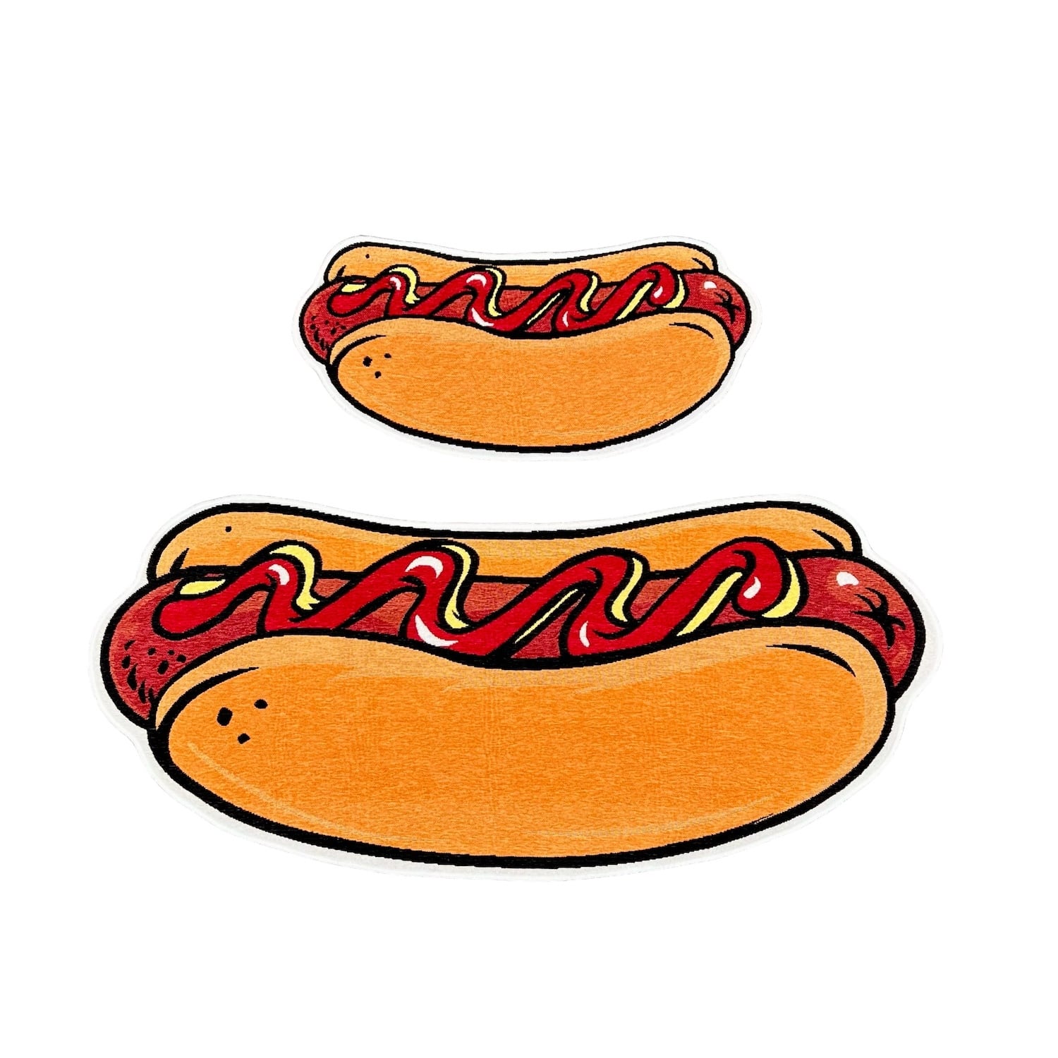 Motif Rug Mat Hot Dog Medium