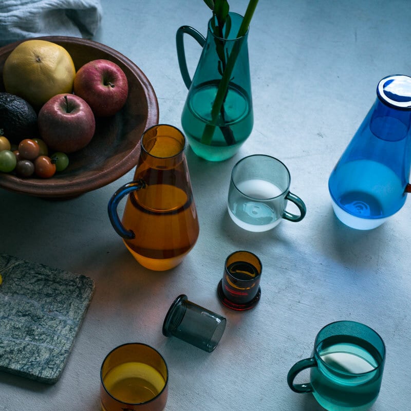 TWO TONE CARAFE Amber