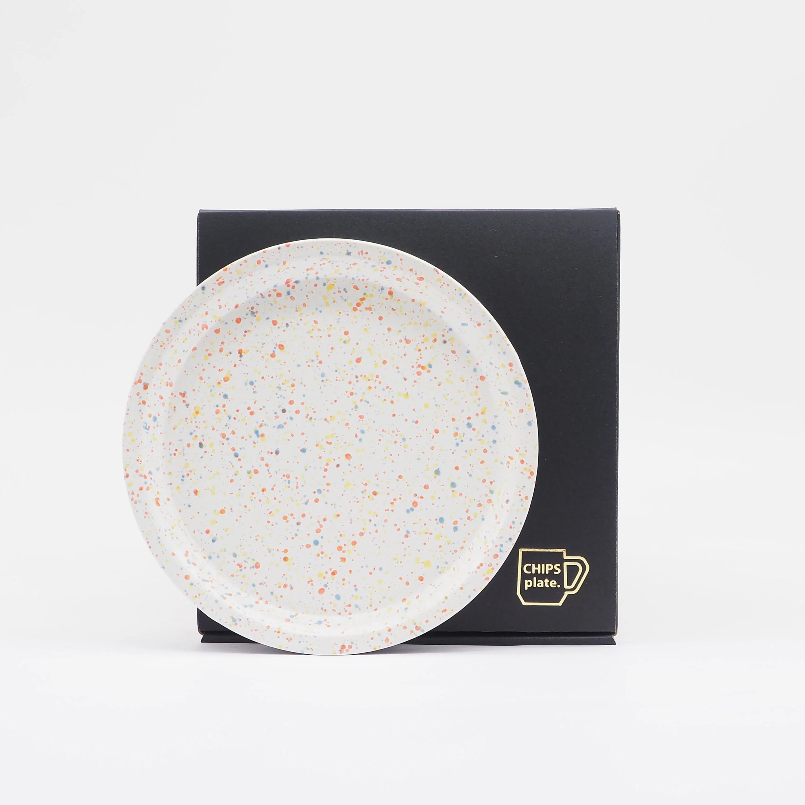CHIPS Plate S SPLASH White × Orange