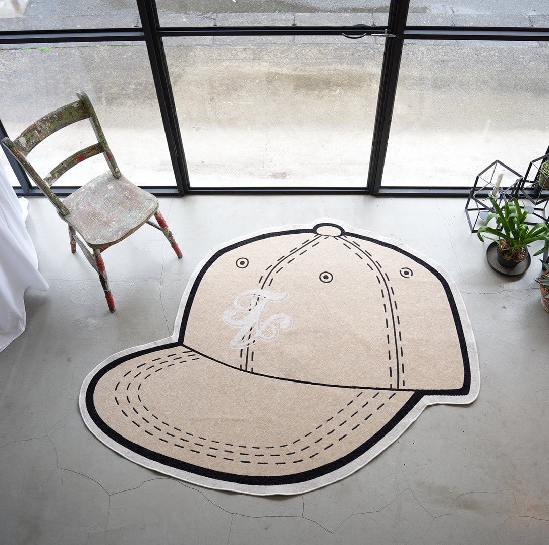 Motif Rug Mat White Cap