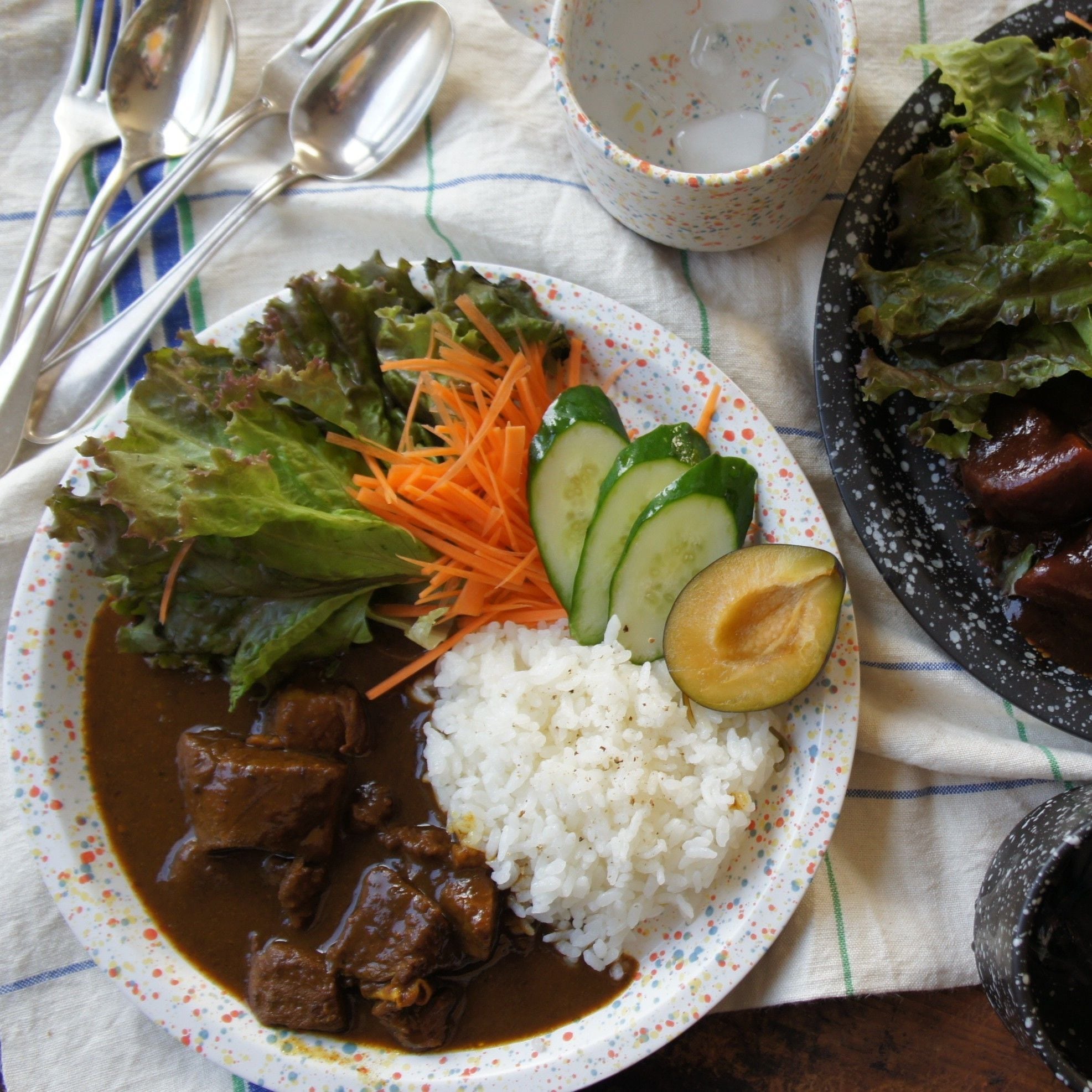 CHIPS PLATE L SPLASH WHITE-ORANGE