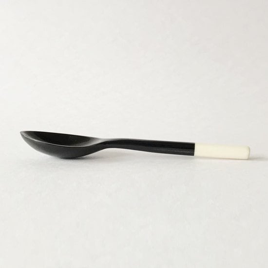 Sarah Petherick Egg Spoon BK/WH tip