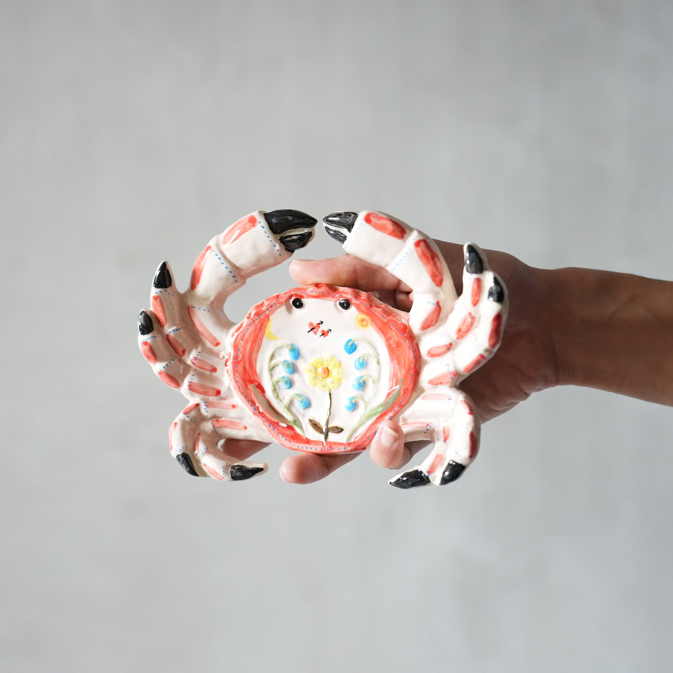 Peach Crab Trinket Plate Nathalie Lete