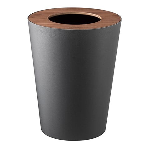 Trash Can, Round, Black