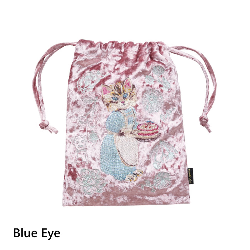 Nathalie Lete Velour Drawstring Pouch