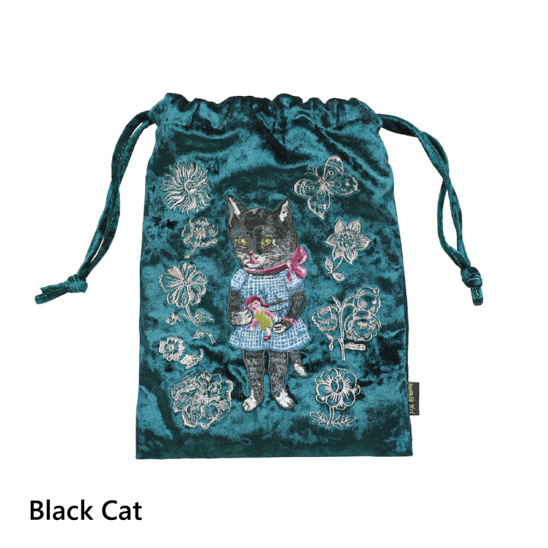 Nathalie Lete Velour Drawstring Pouch