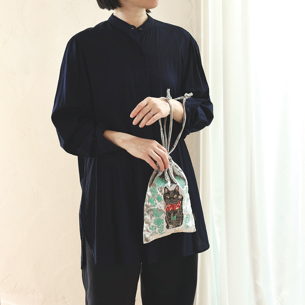 Nathalie Lete Velour Drawstring Pouch