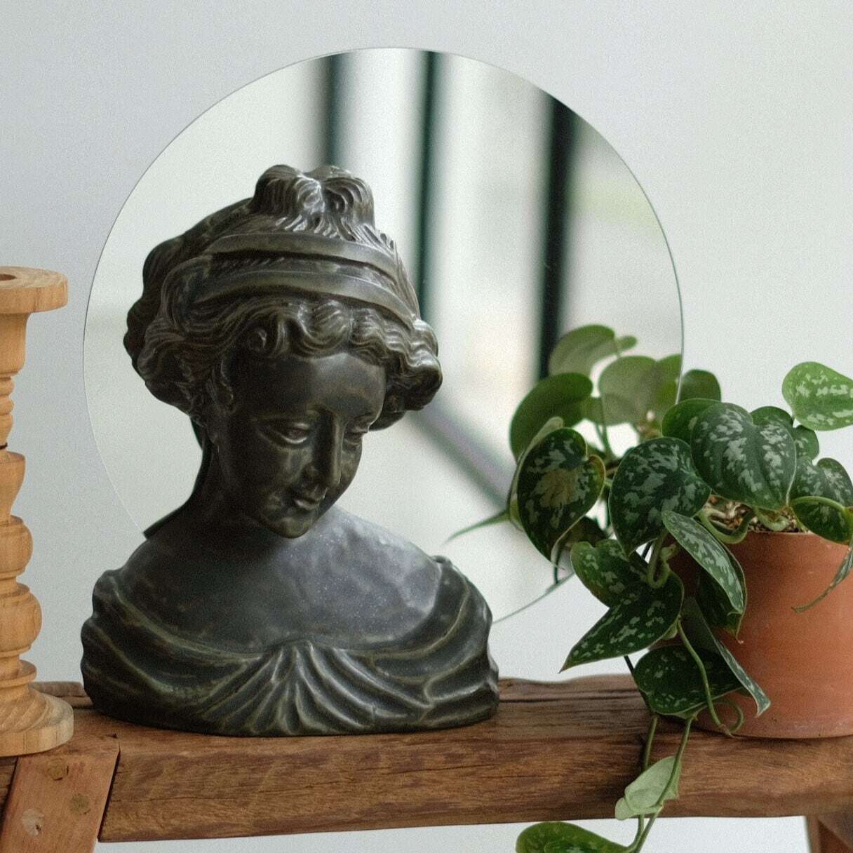 AS POTTERY WOMAN with mirror