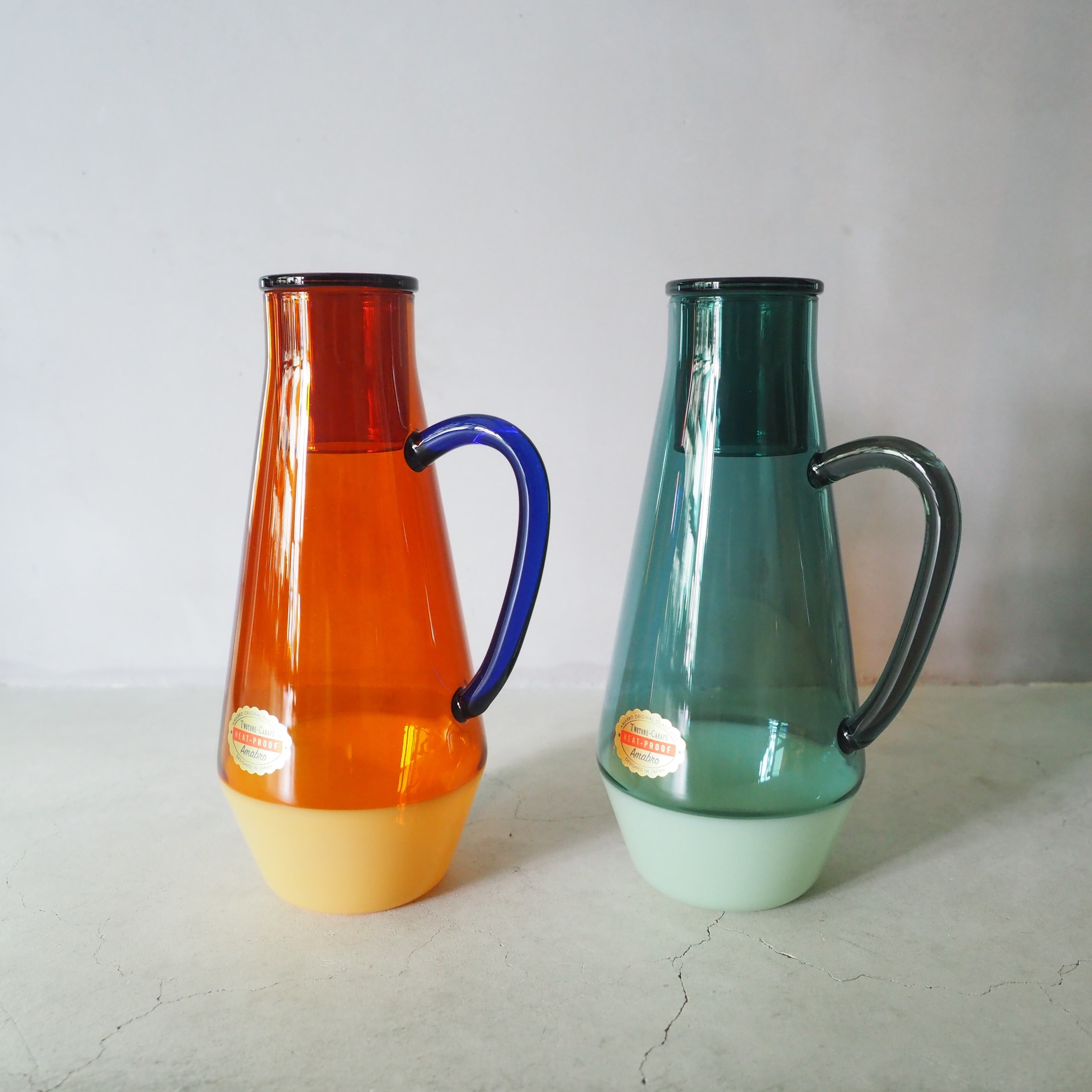 TWO TONE CARAFE Amber