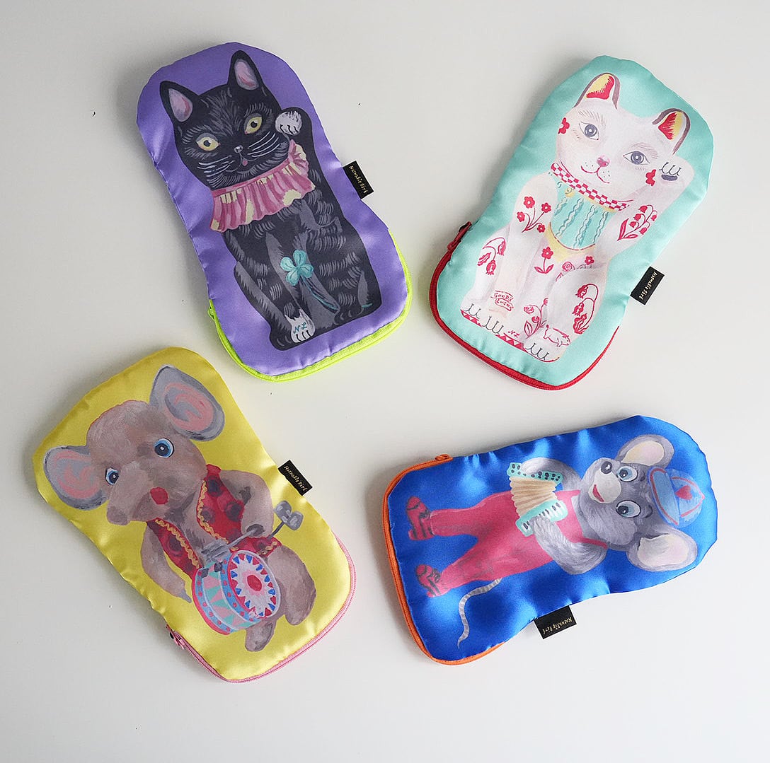 Nathalie Lete Satin pouch Mouse