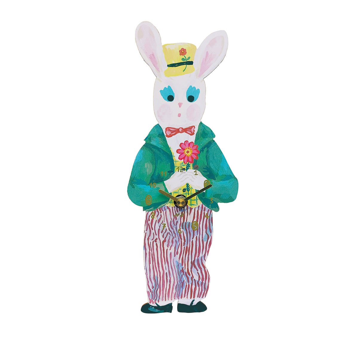 Nathalie lete Diecut clock Gardener rabbit