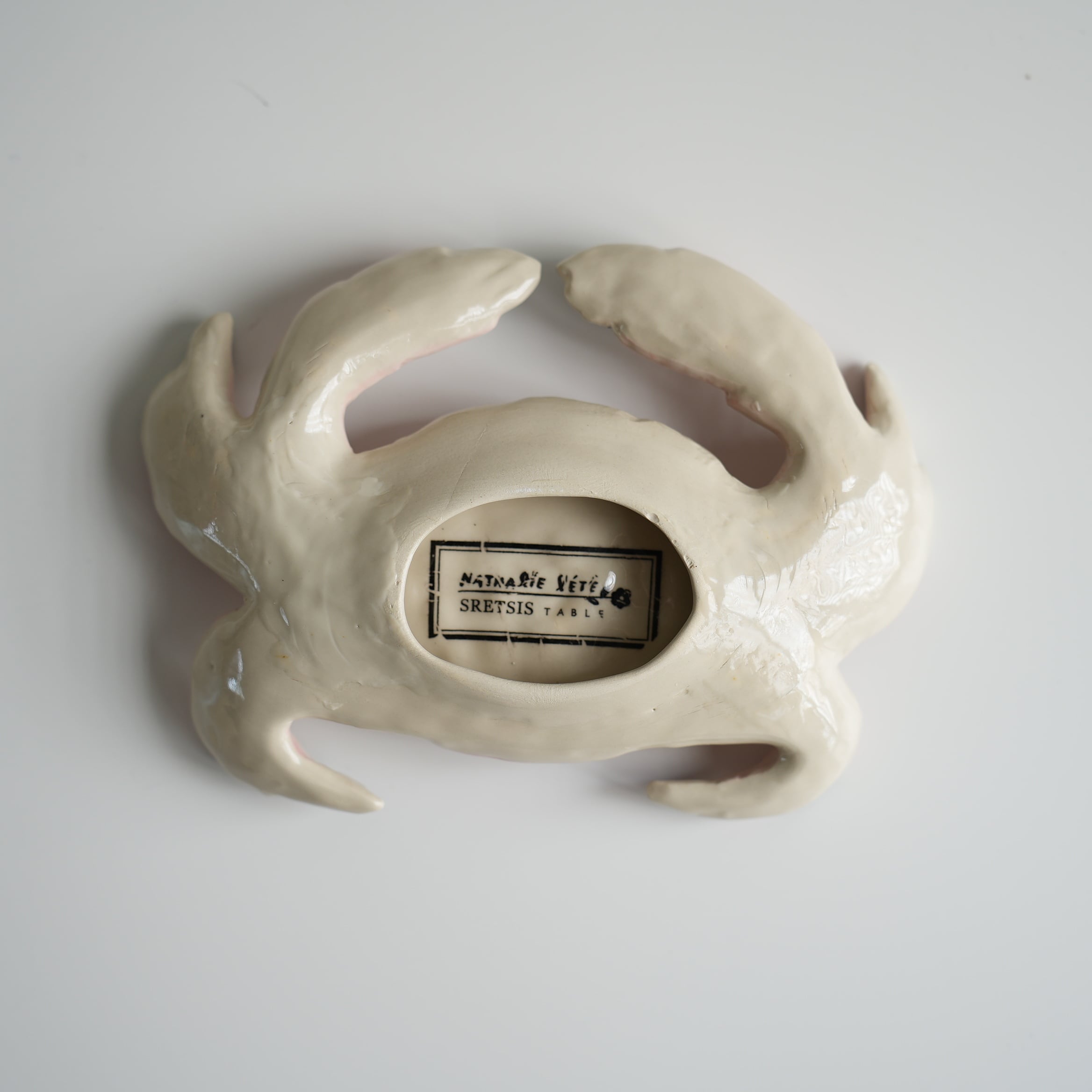 Peach Crab Trinket Plate Nathalie Lete