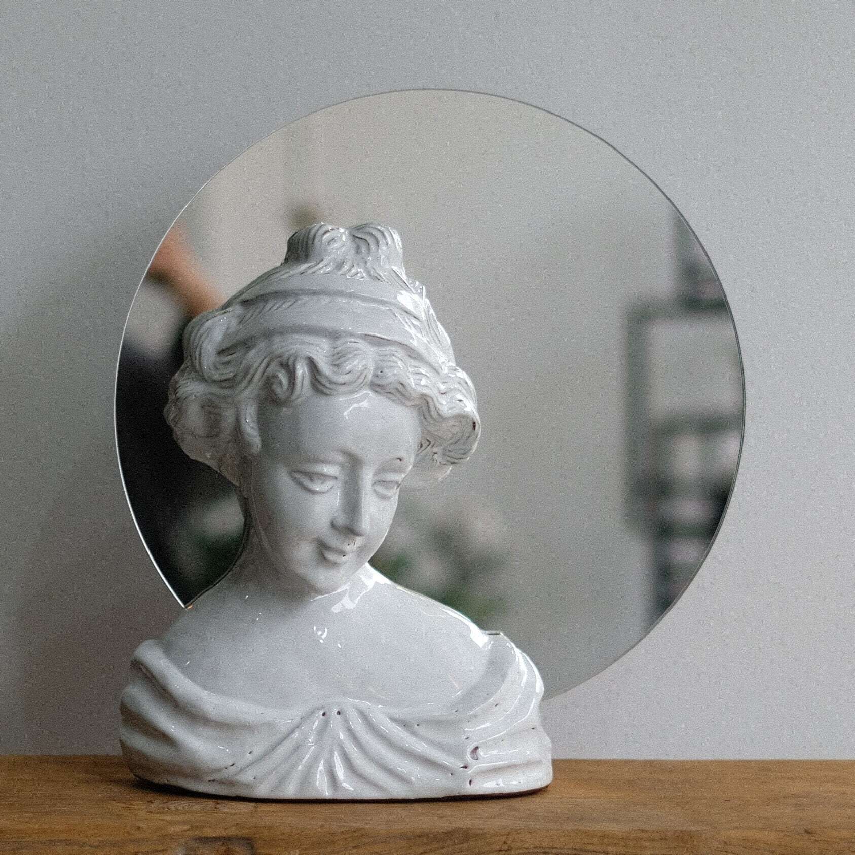 AS POTTERY WOMAN with mirror