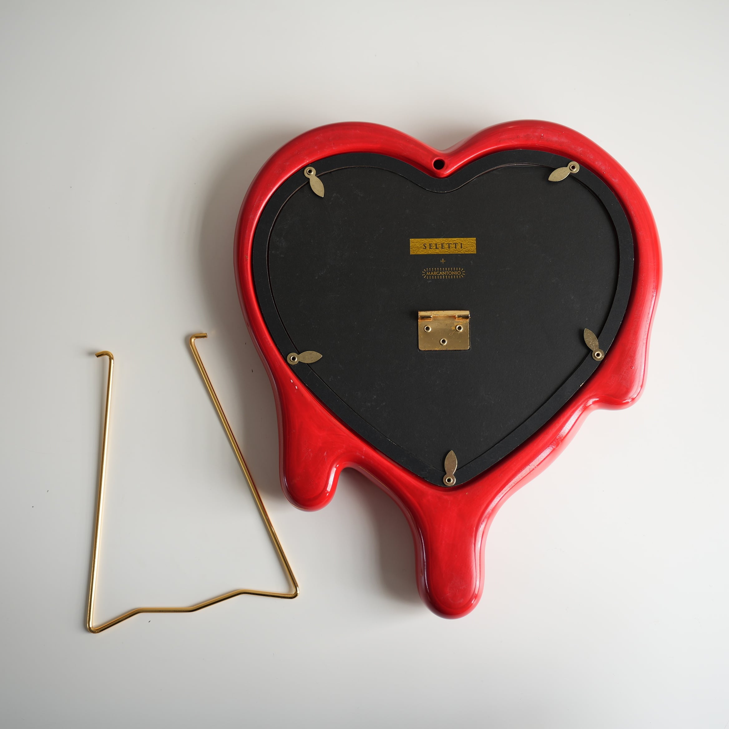 Melted Heart Red Mirror and Photo Frame