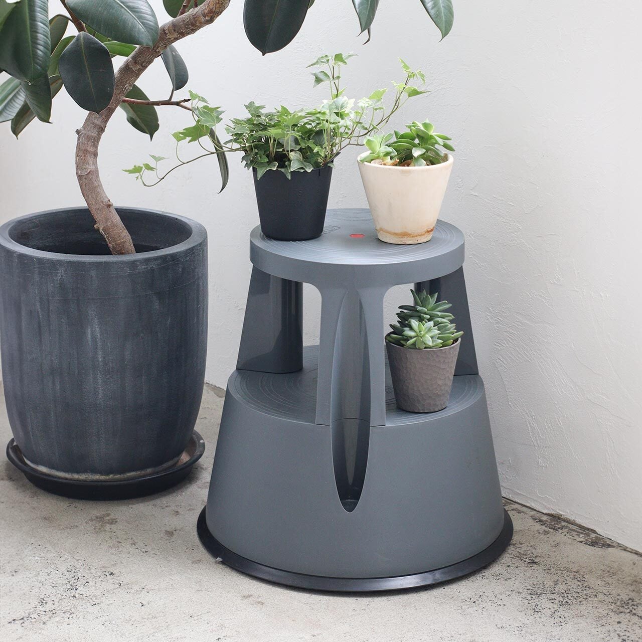 TWINCO STEP&STOOL LIGHT GRAY