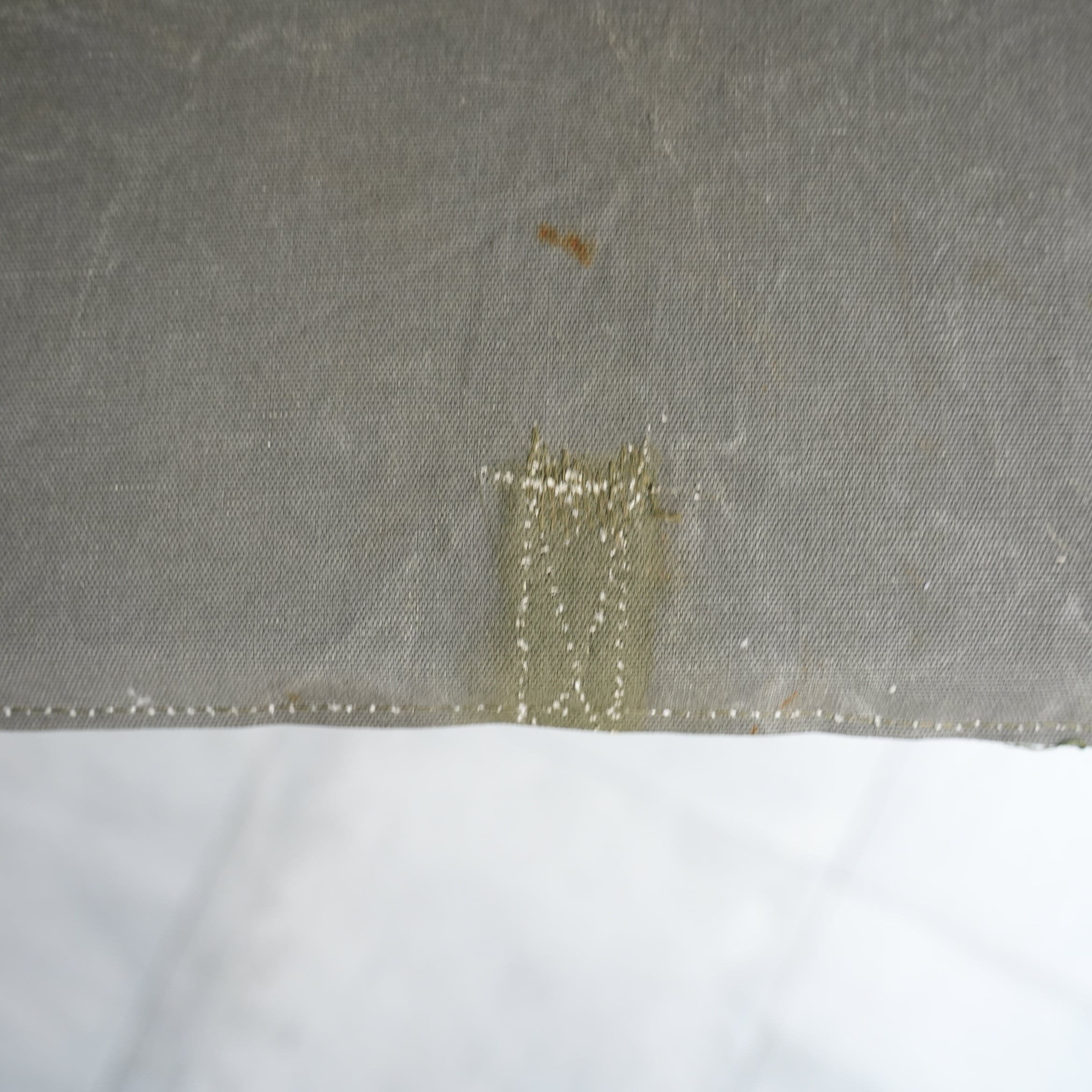 Vintage Tent Fabric Seat Cushion