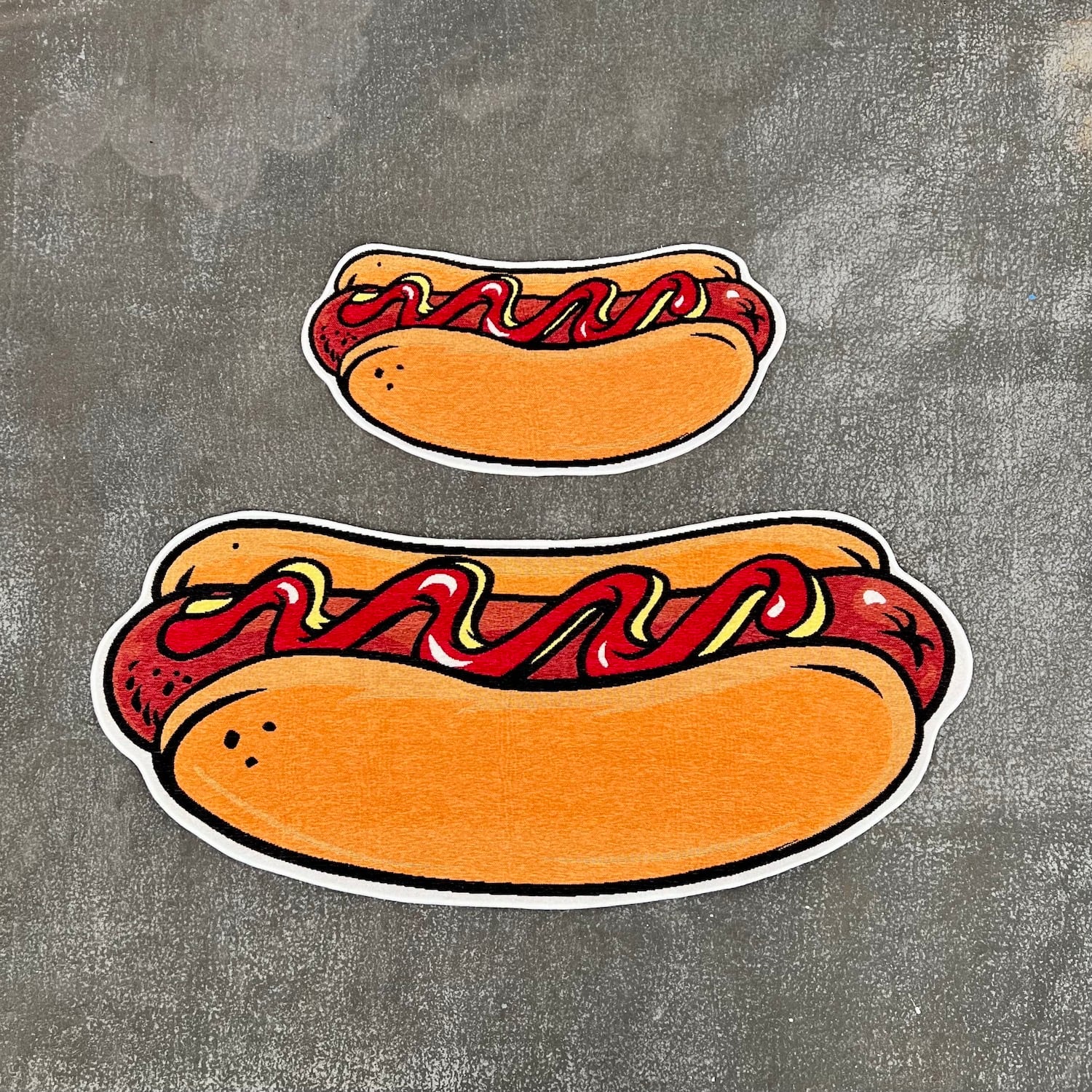 Motif Rug Mat Hot Dog Medium