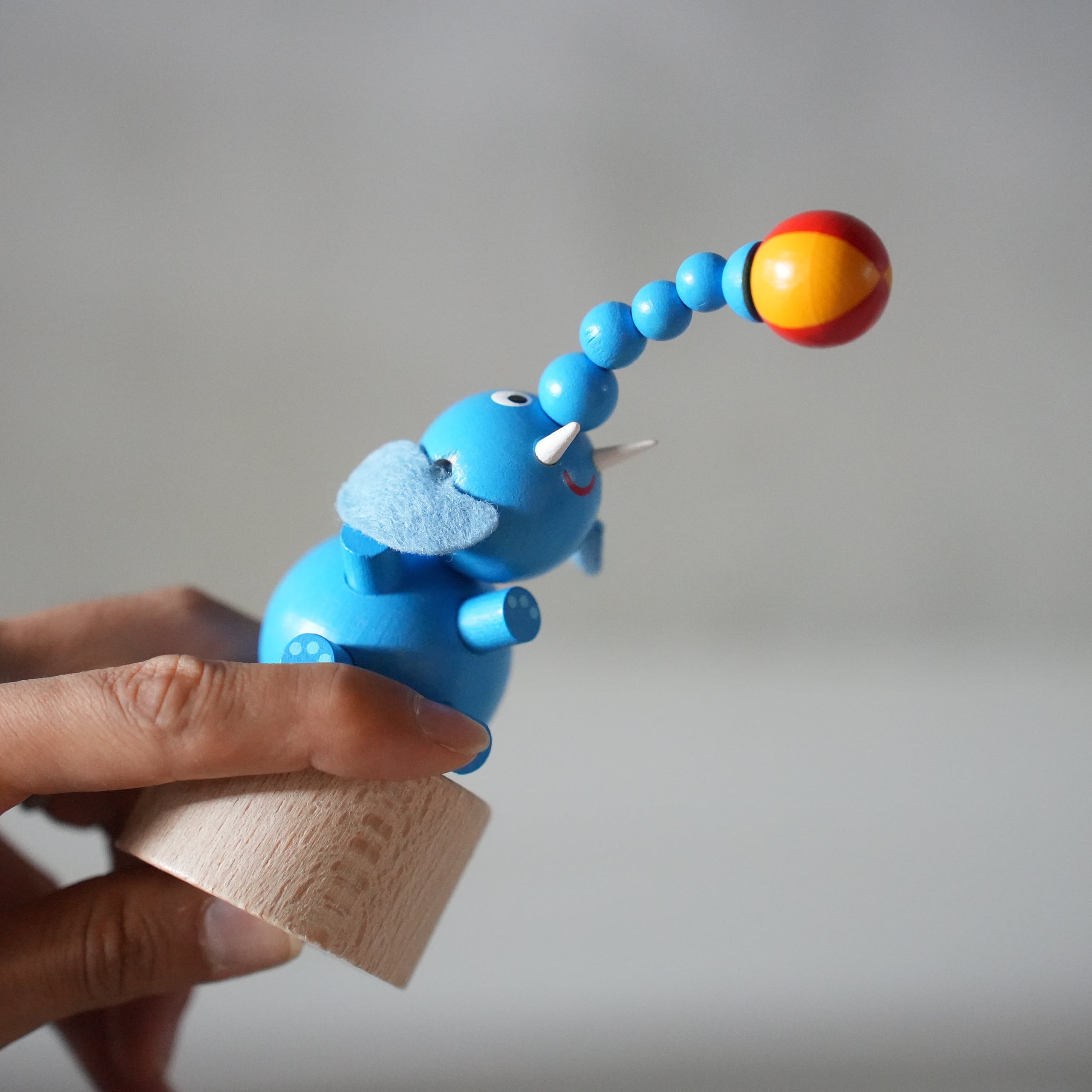 DETOA Wooden Push Up Toy Elephant