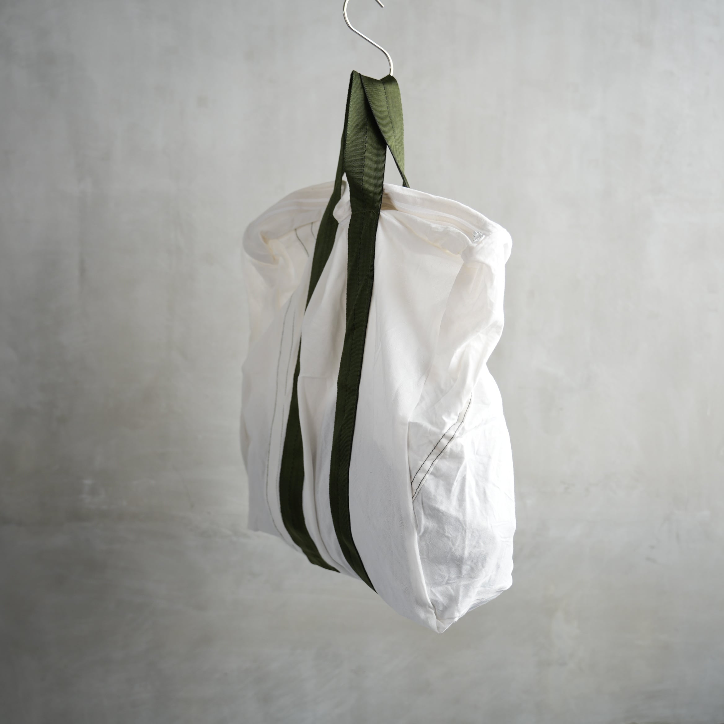 Vintage Parachute Tote Bag Green Belt