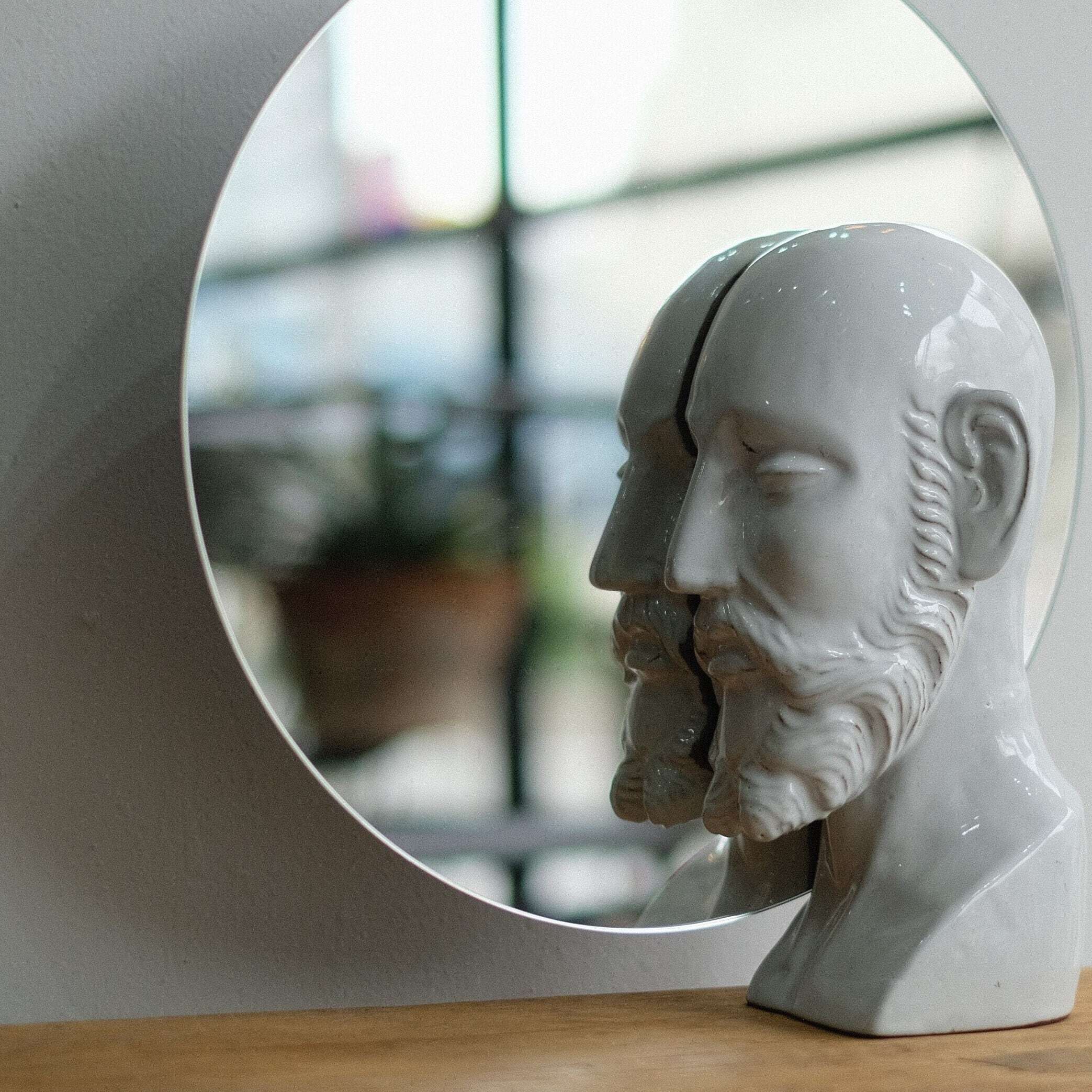 AS POTTERY MAN with mirror