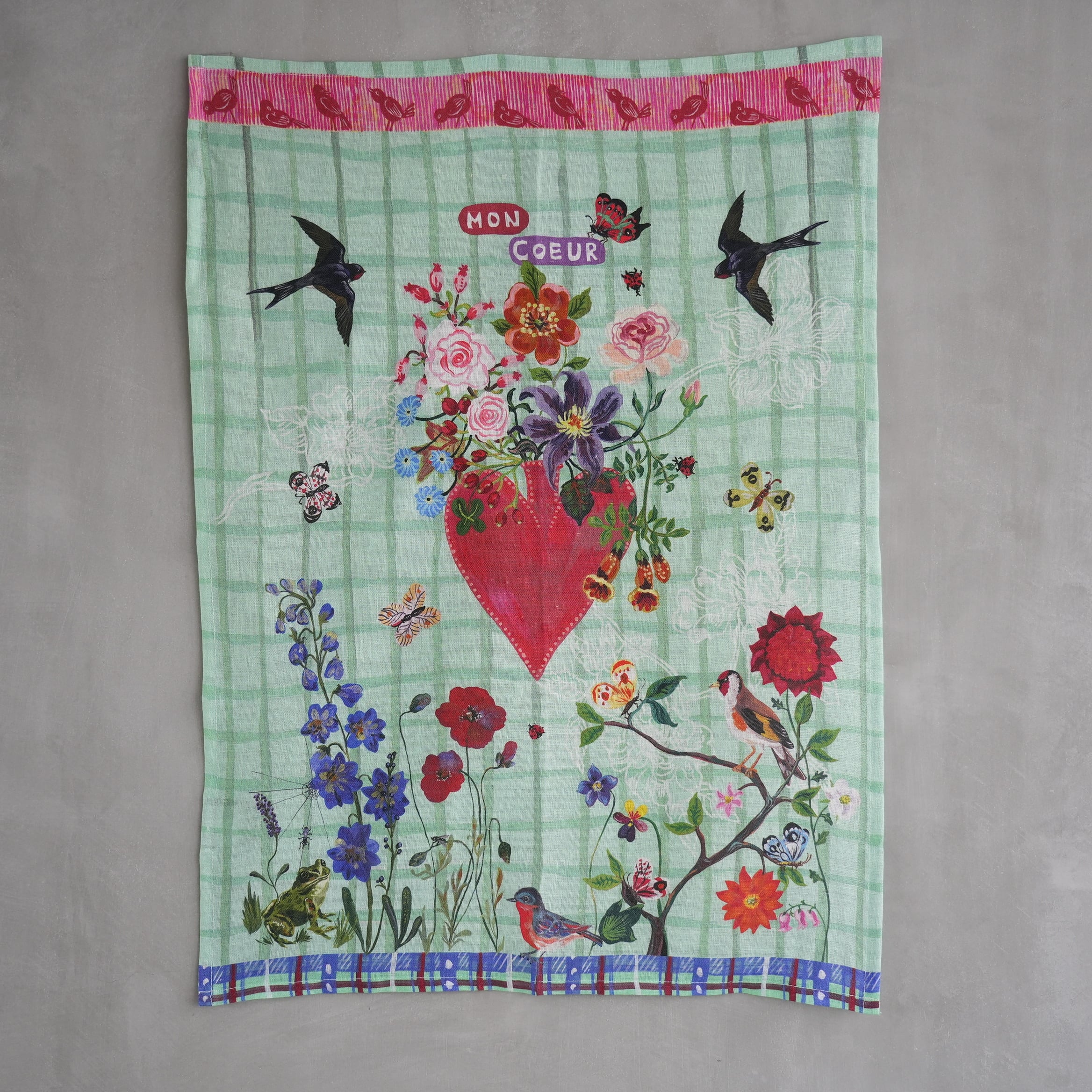 Nathalie Lete Mon Coeur Tea Towel