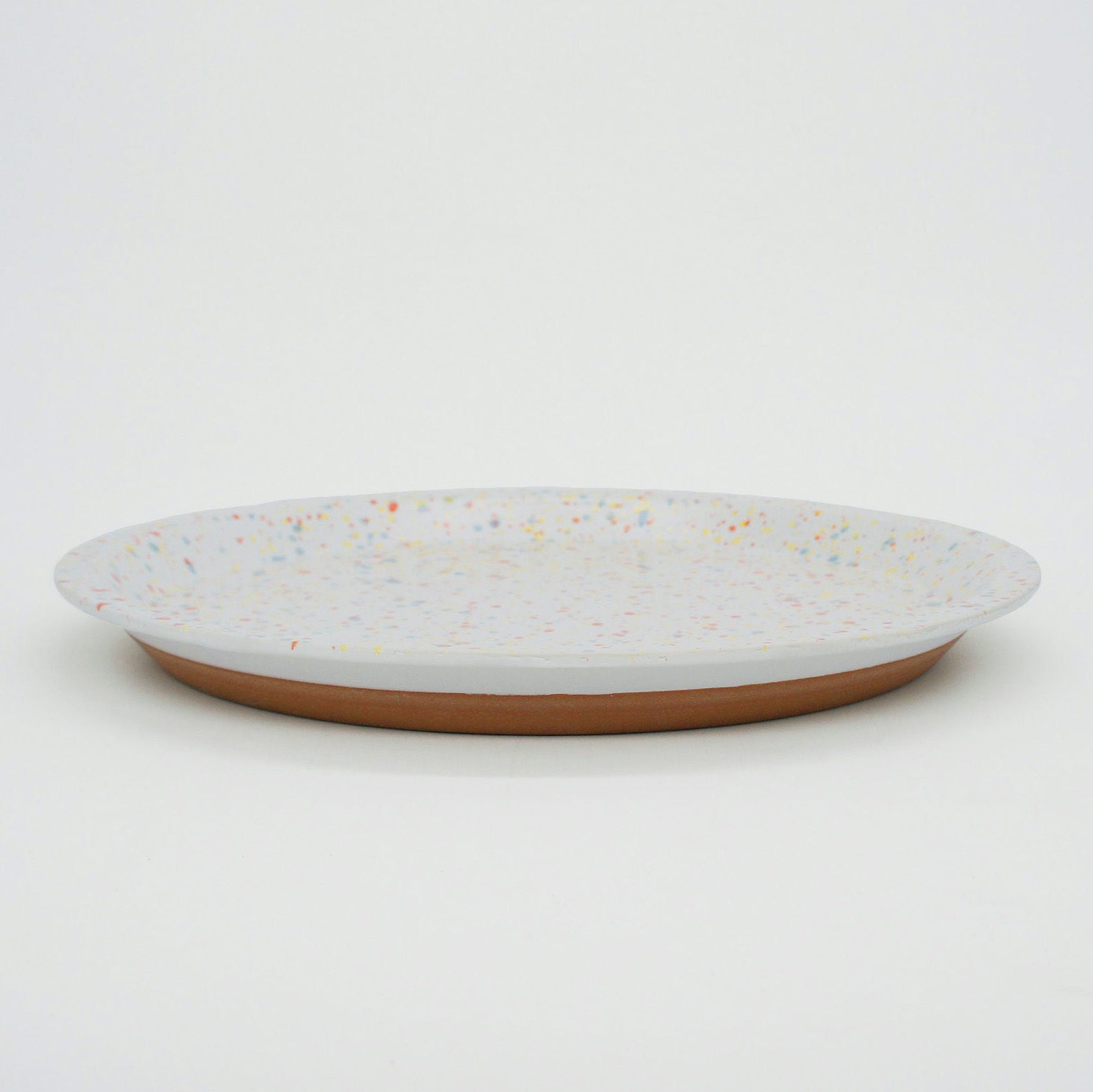 CHIPS PLATE L SPLASH WHITE-ORANGE