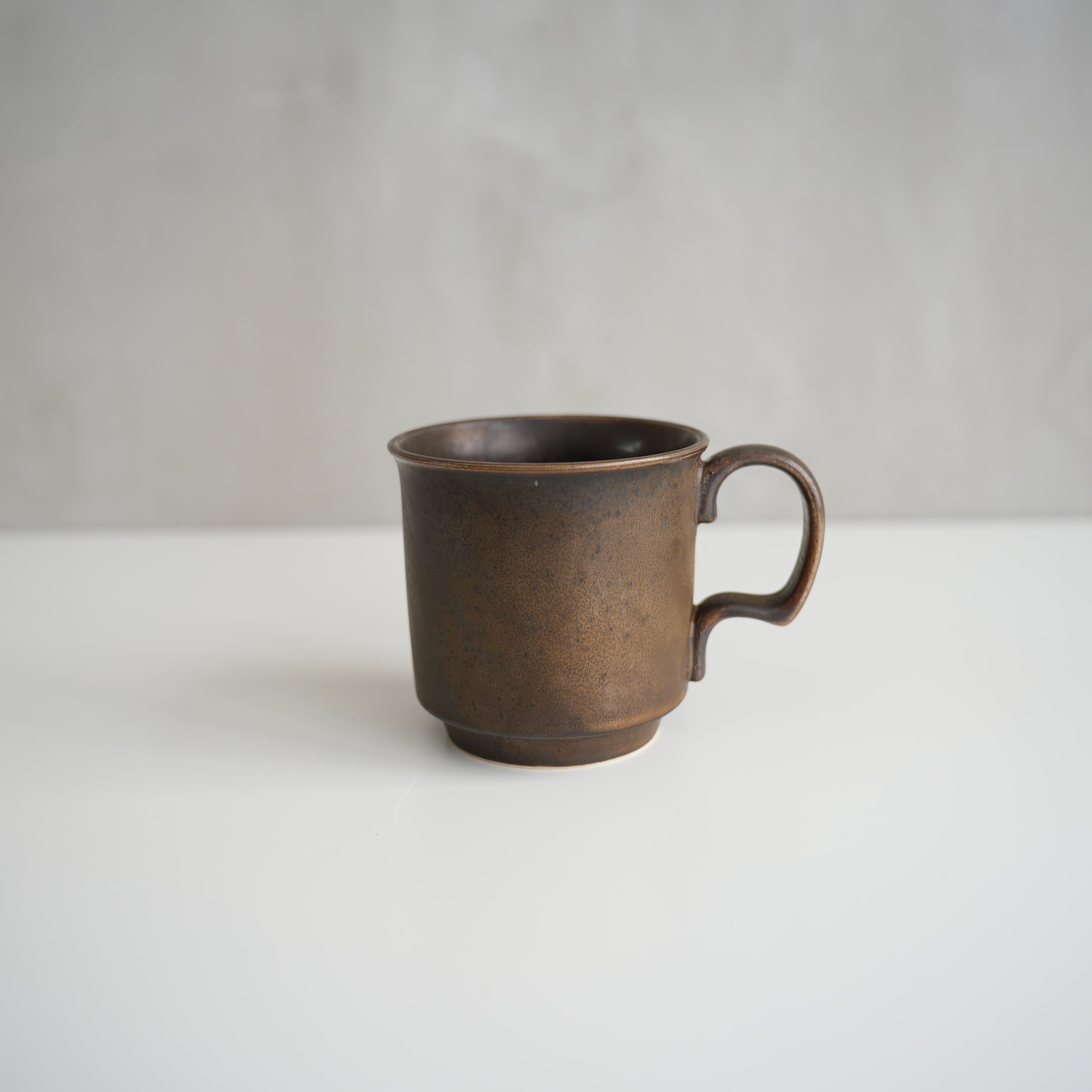 Ancient Pottery Mug Brass