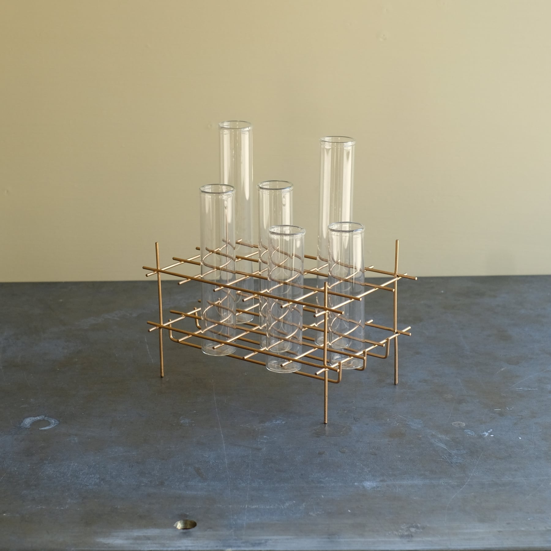 BIRD'S NEST S GLASS TEST TUBE VASE