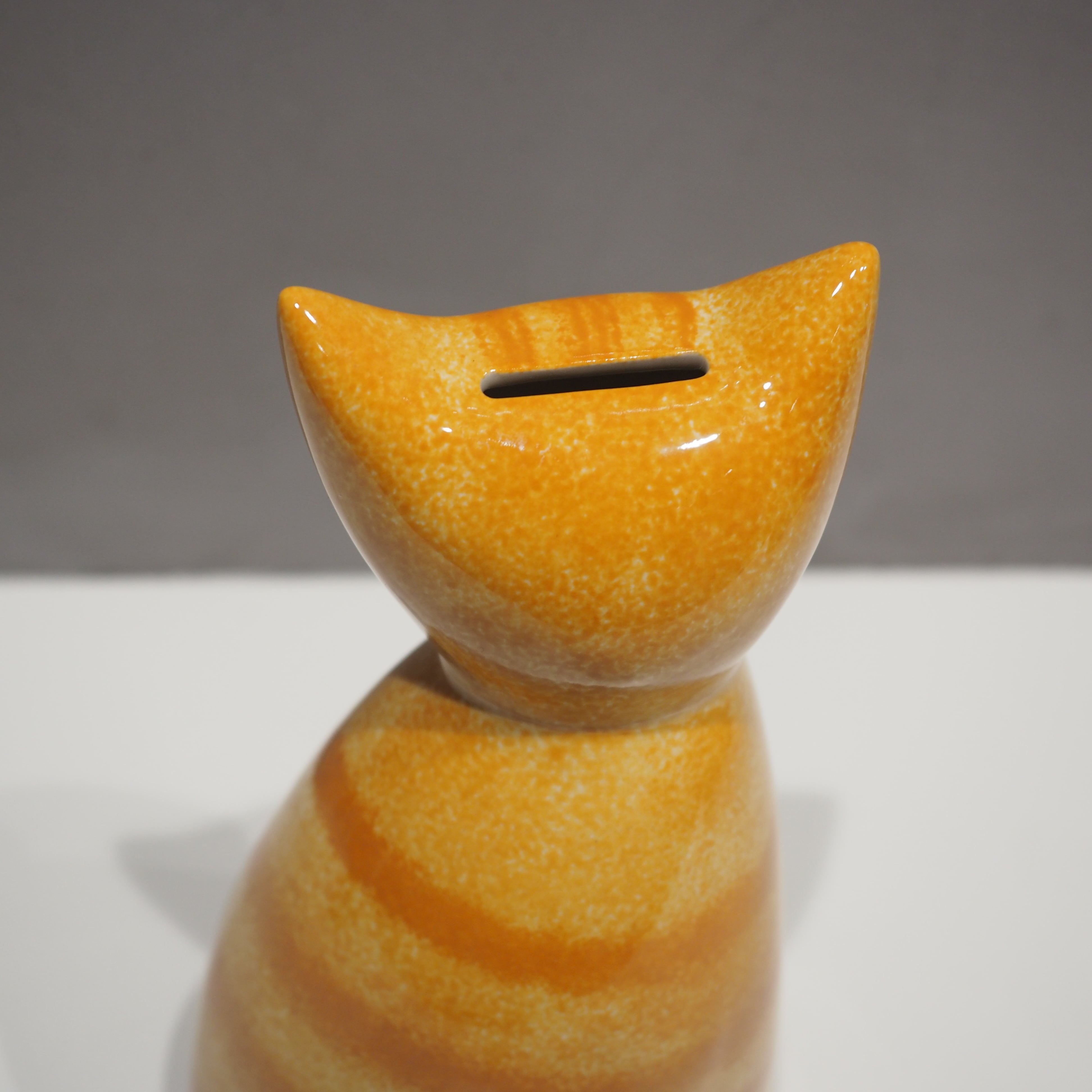 Hannah Turner Money Box Cat Yellow