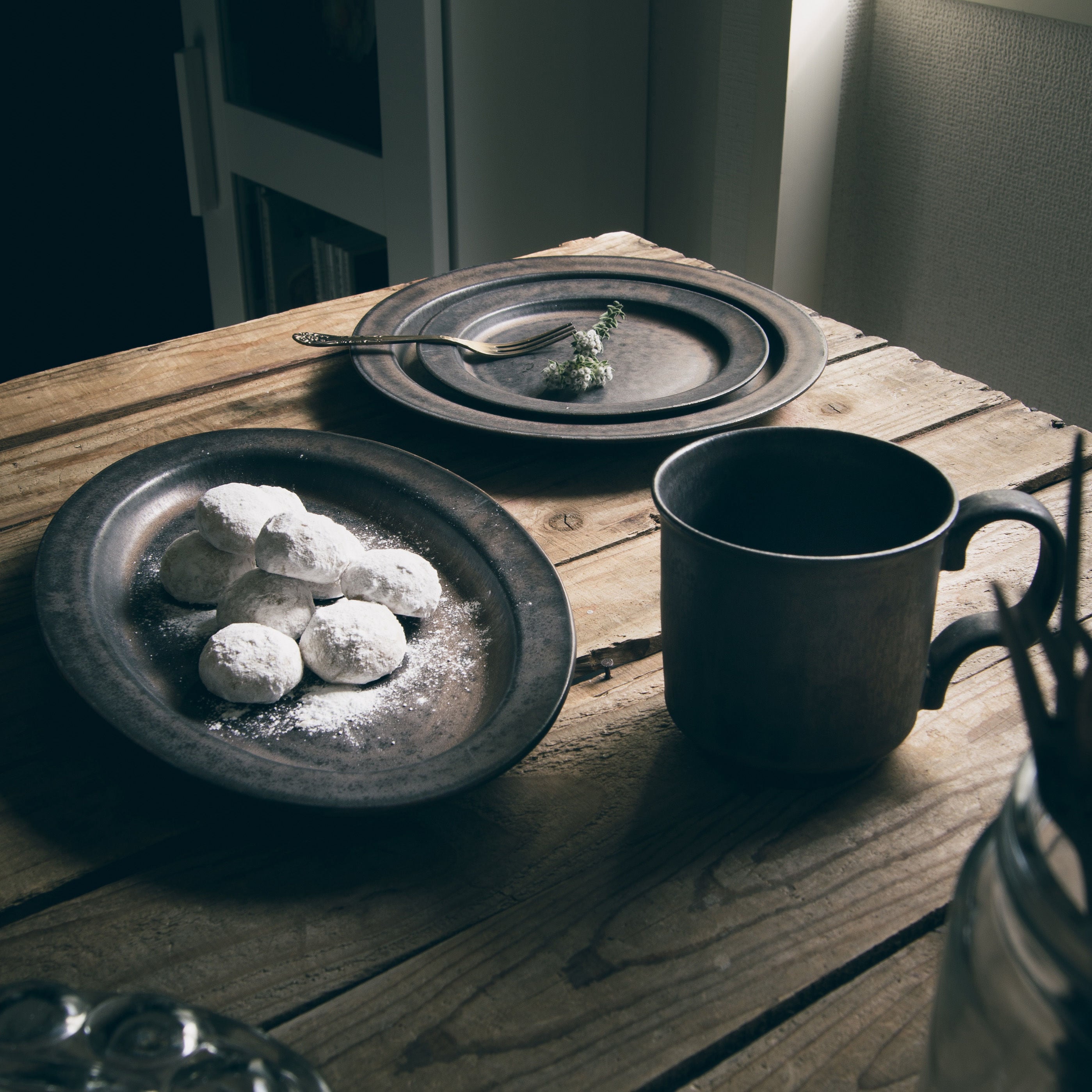 Ancient Pottery Oval Plate Brass