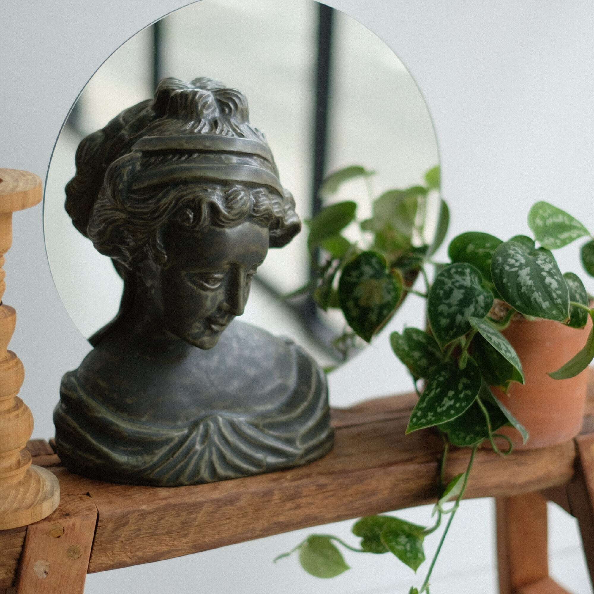 AS POTTERY WOMAN with mirror