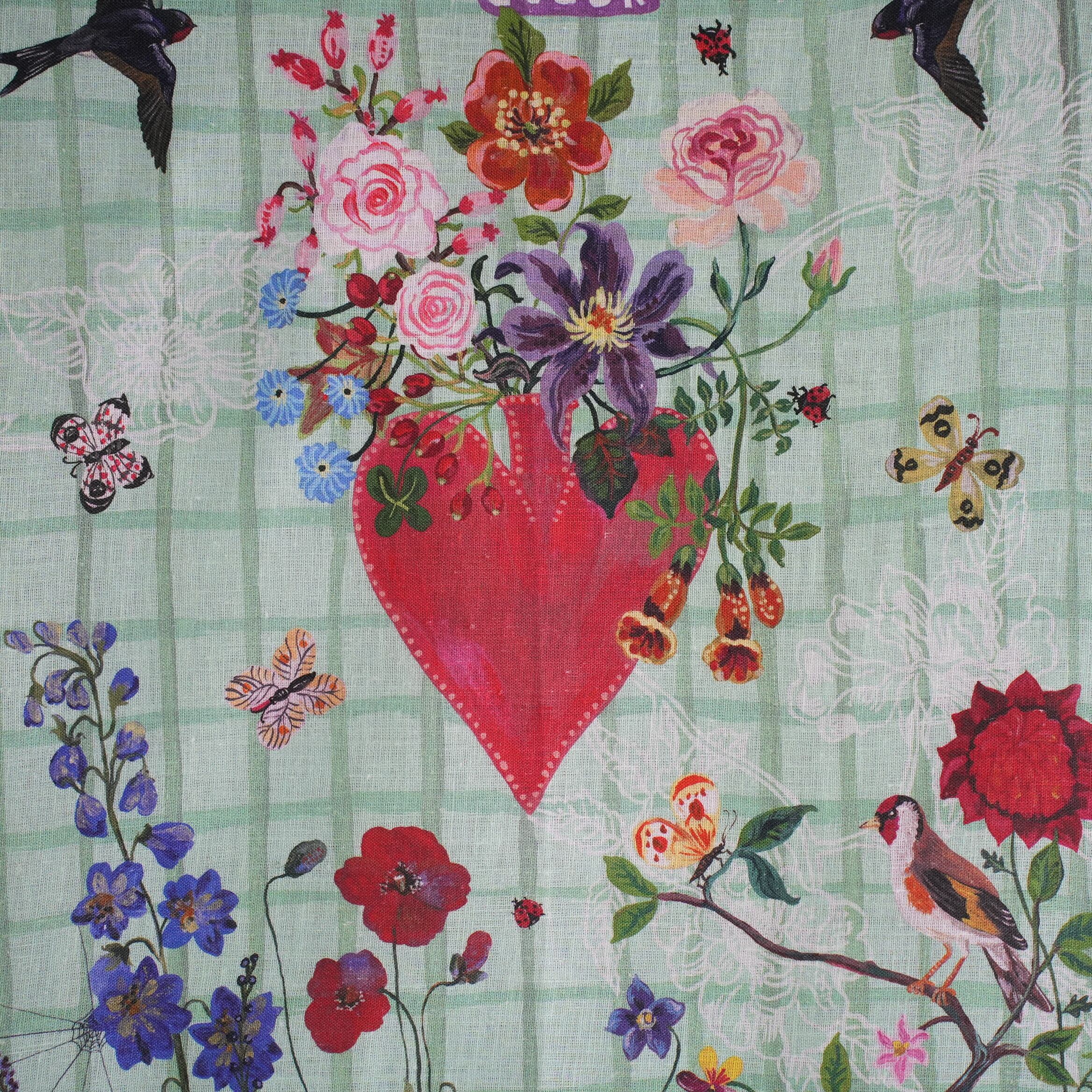 Nathalie Lete Mon Coeur Tea Towel