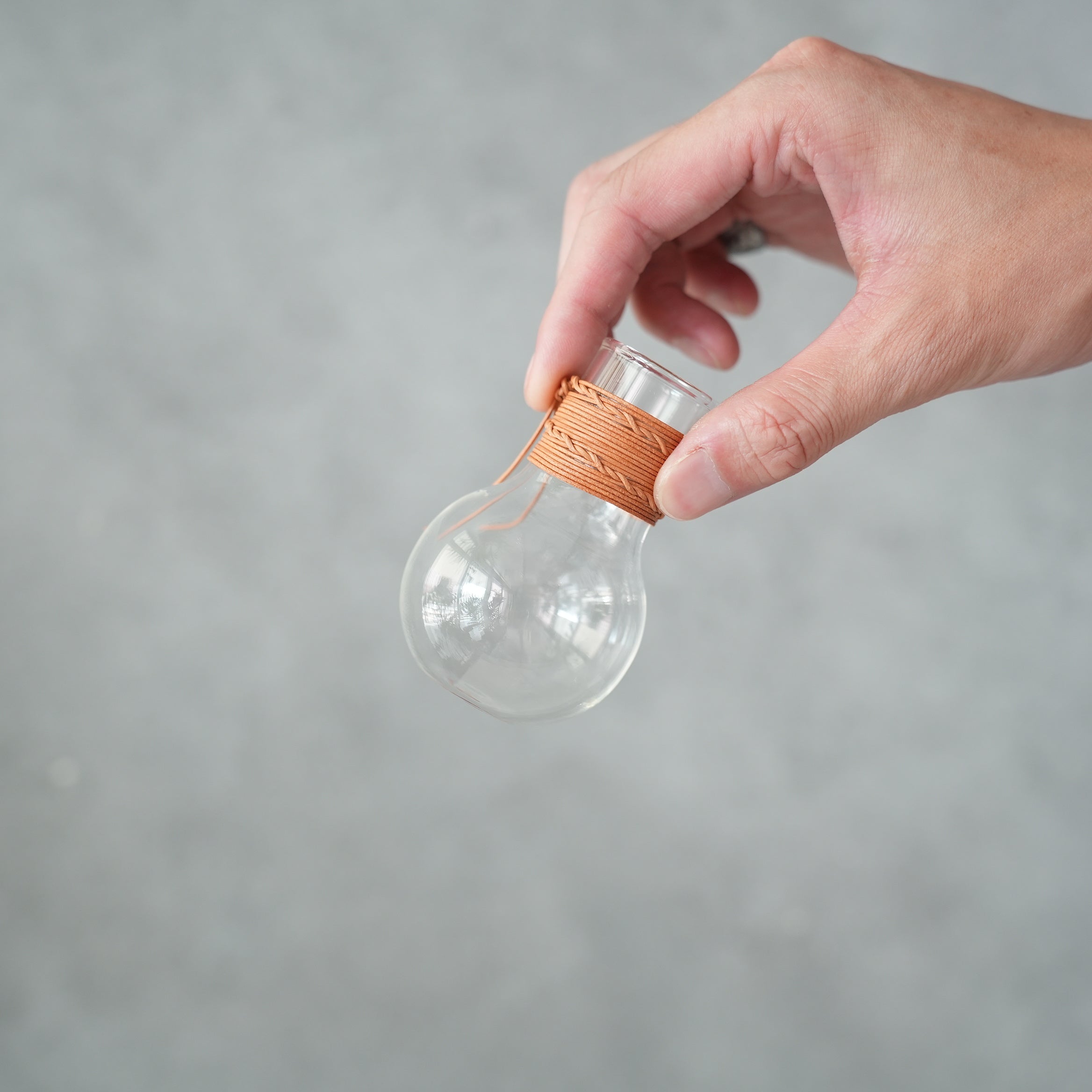 Leather Glass Vase