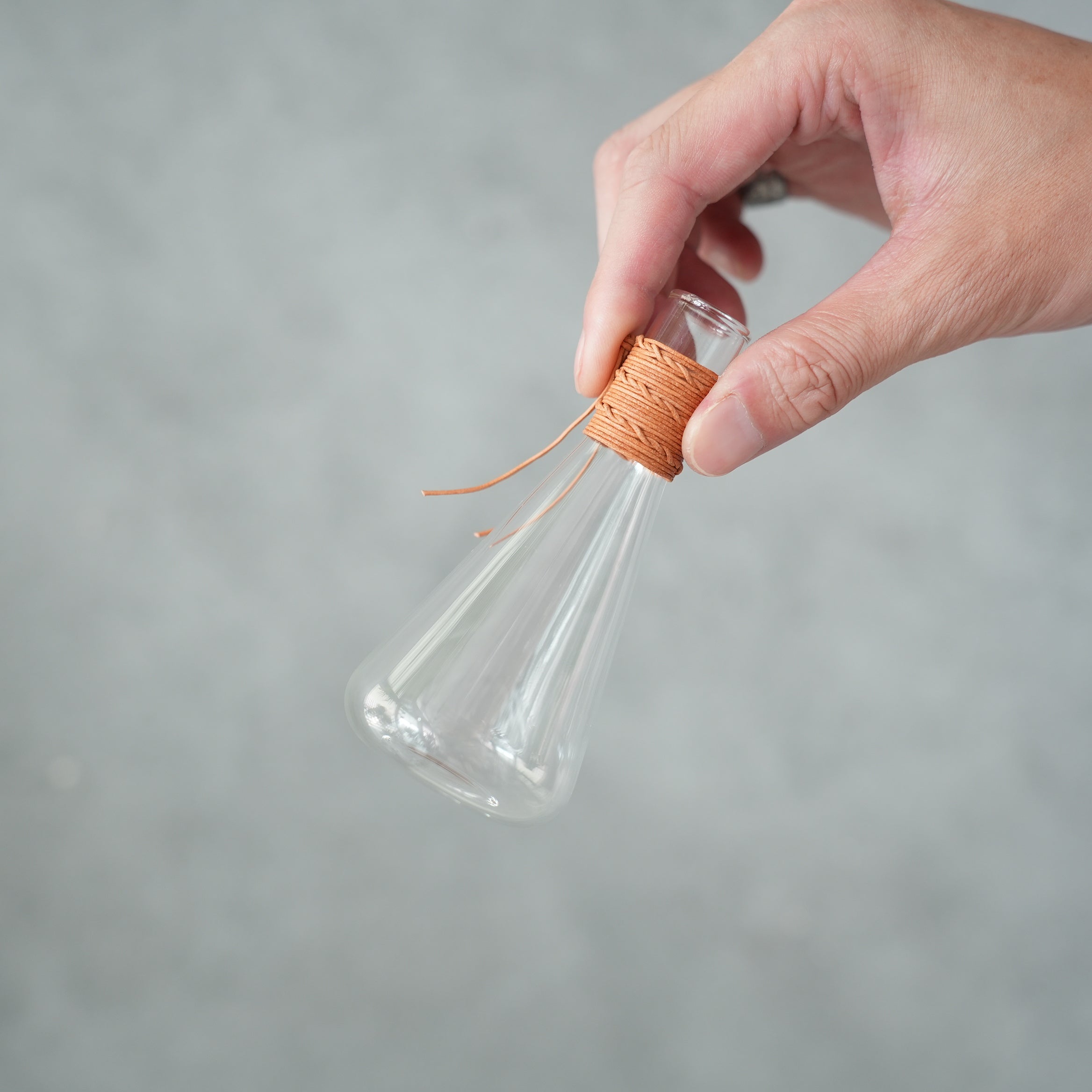 Leather Glass Vase