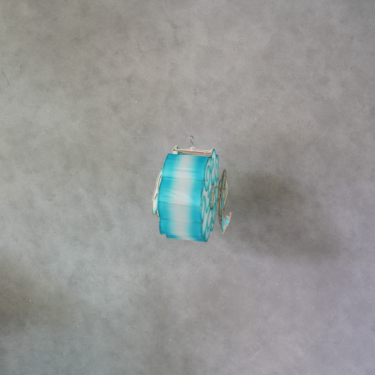 Bamboo Cloud Lantern Blue