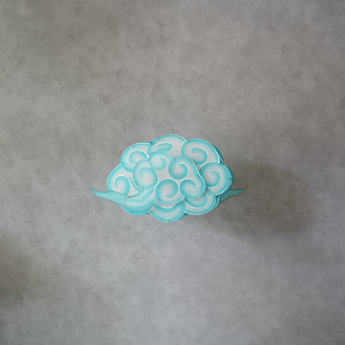Bamboo Cloud Lantern Blue